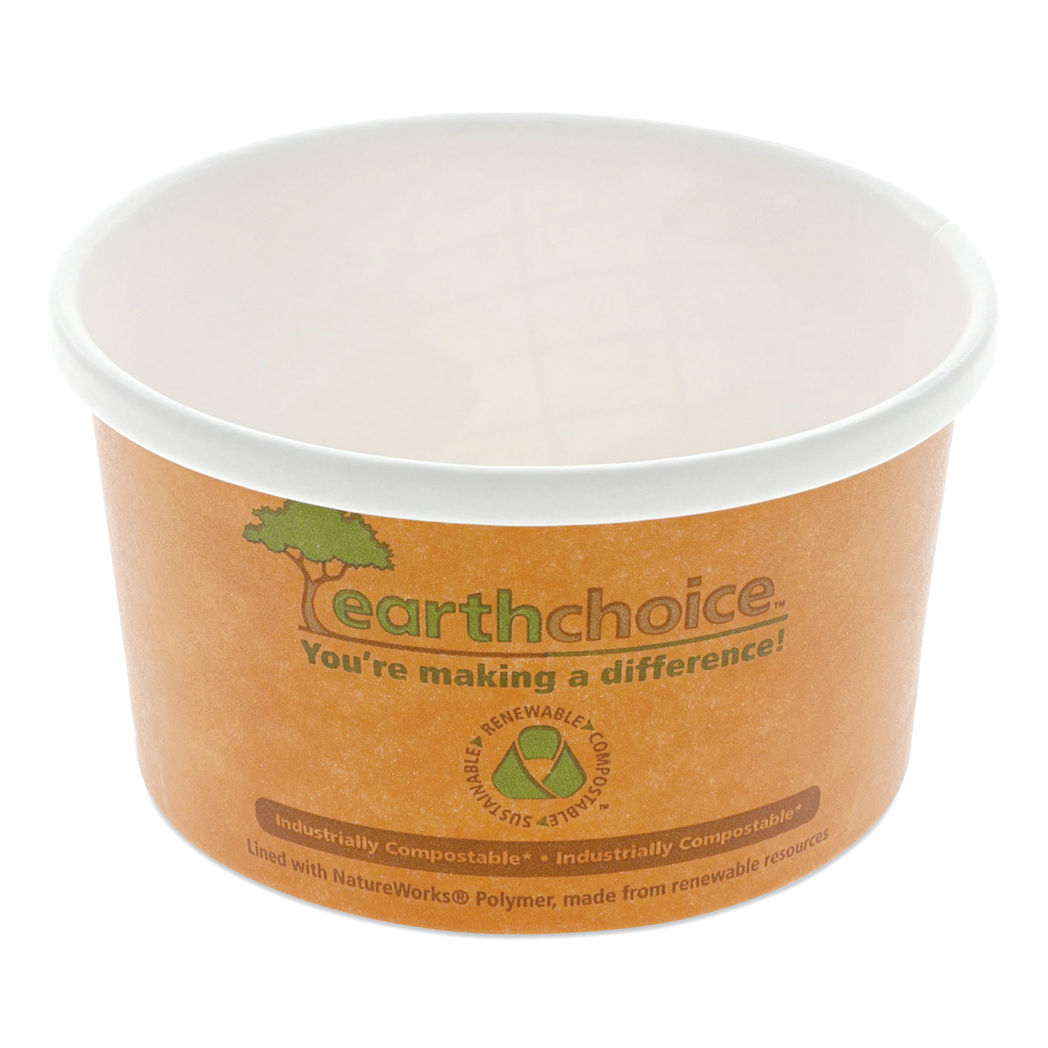  Pactiv PHSC8ECDI EarthChoice PLA/Paper Soup Cup, 8 oz, 3 x 3 x 3, Brown, 500/Carton (PCTPHSC8ECDI) 
