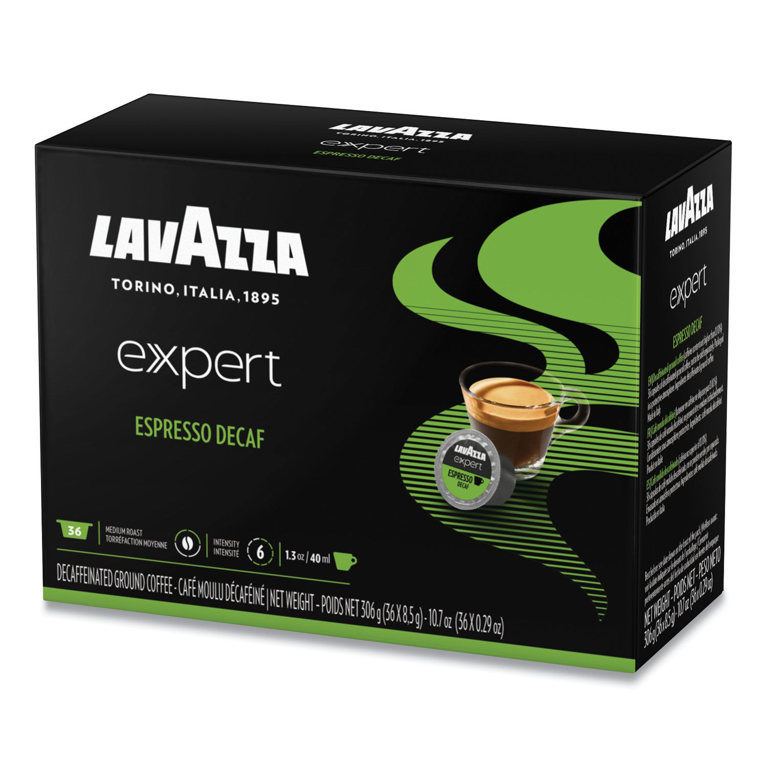  Lavazza 2260 Expert Capsules, Espresso Decaf, 0.31 oz, 36/Box (LAV2260) 