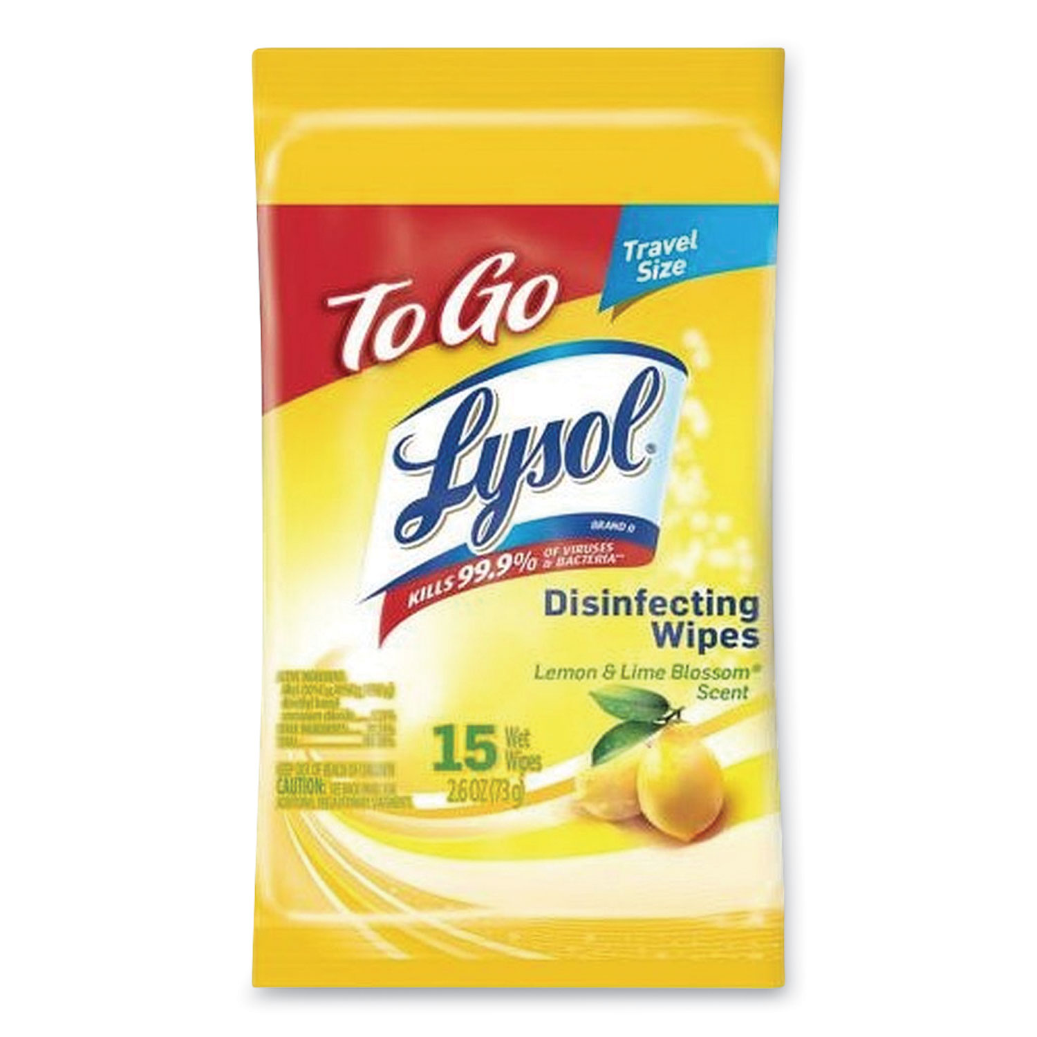  LYSOL Brand 19200-99717 Disinfecting Wipes Flatpacks, 7 x 8, Lemon and Lime Blossom, 15 Wipes/Flat Pack, 48 Flat Packs/Carton (RAC99717CT) 