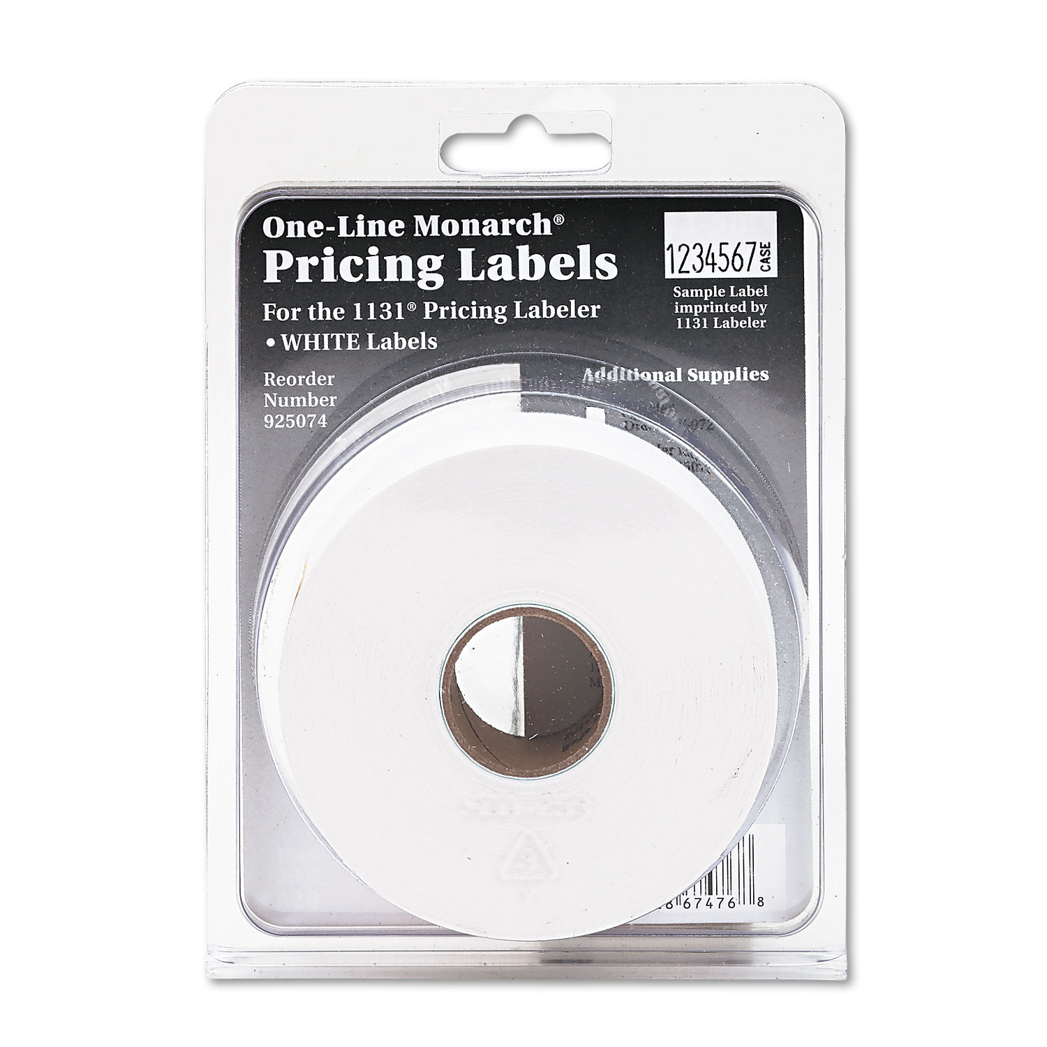 Easy-Load 1131 One-Line Pricemarker Labels, 7/16 x 7/8, White, 2500/Pack