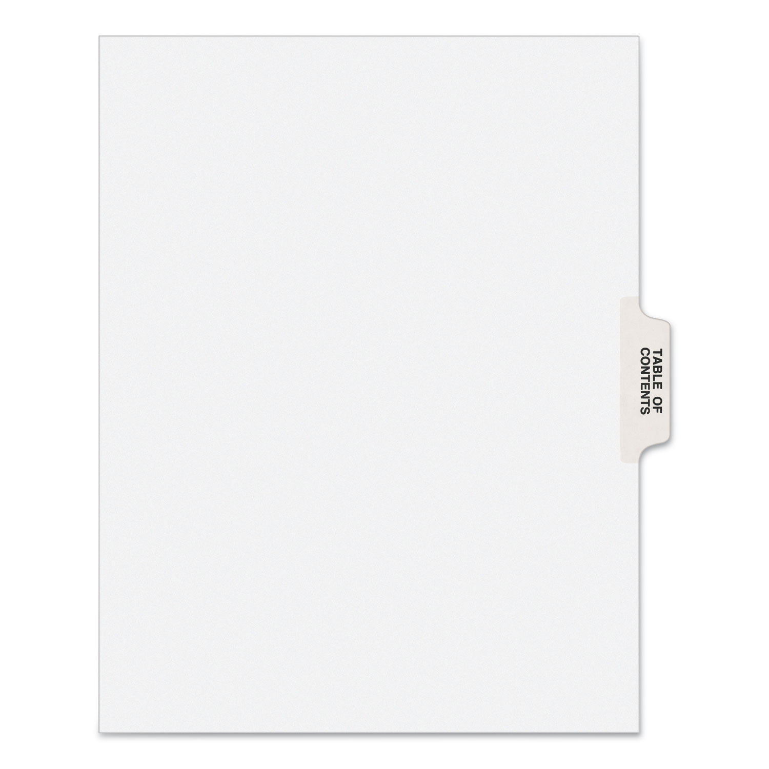 Preprinted Legal Exhibit Side Tab Index Dividers, Avery Style, 25-Tab, Table Of Contents, 11 x 8.5, White, 25/Pack