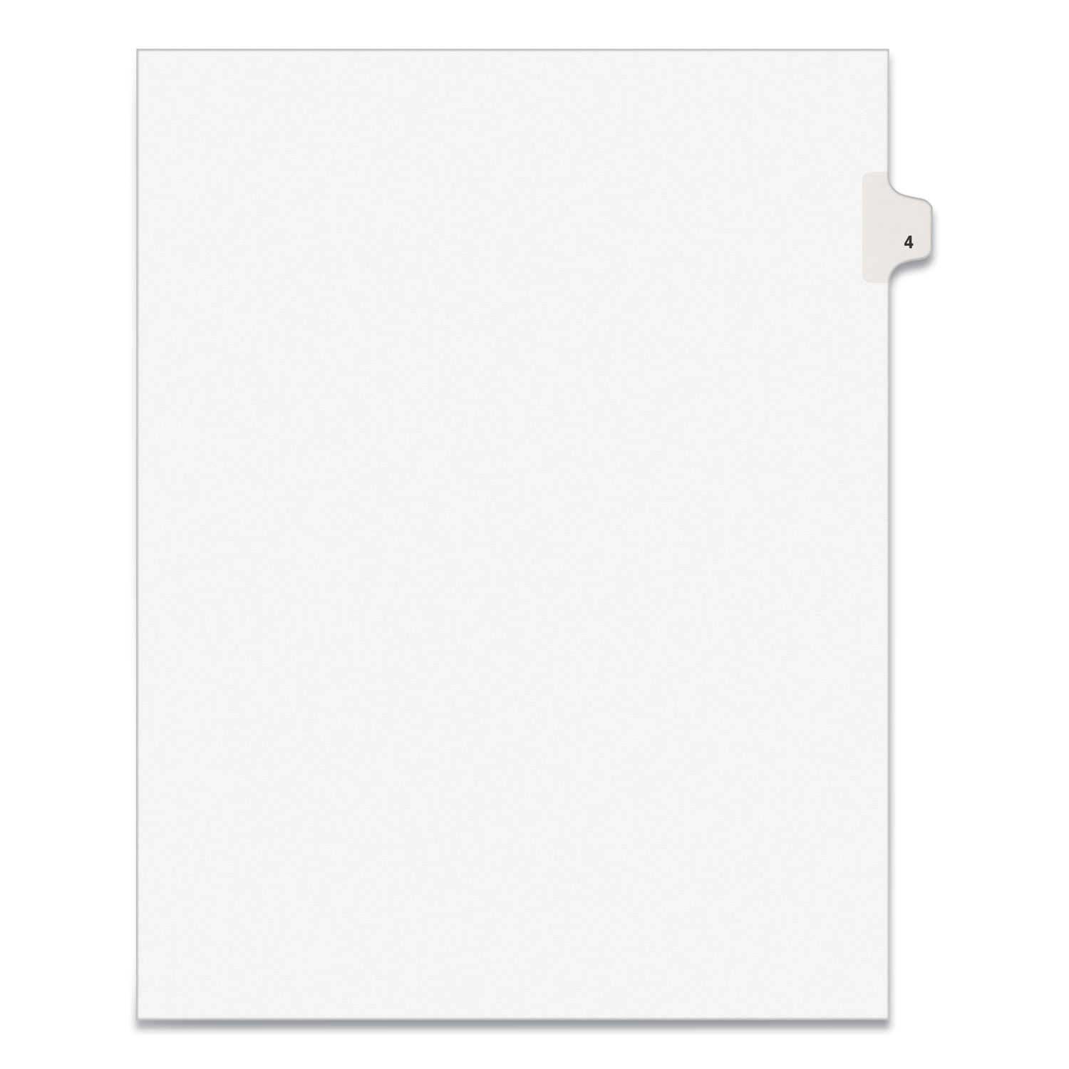 Preprinted Legal Exhibit Side Tab Index Dividers, Avery Style, 10-Tab, 4, 11 x 8.5, White, 25/Pack