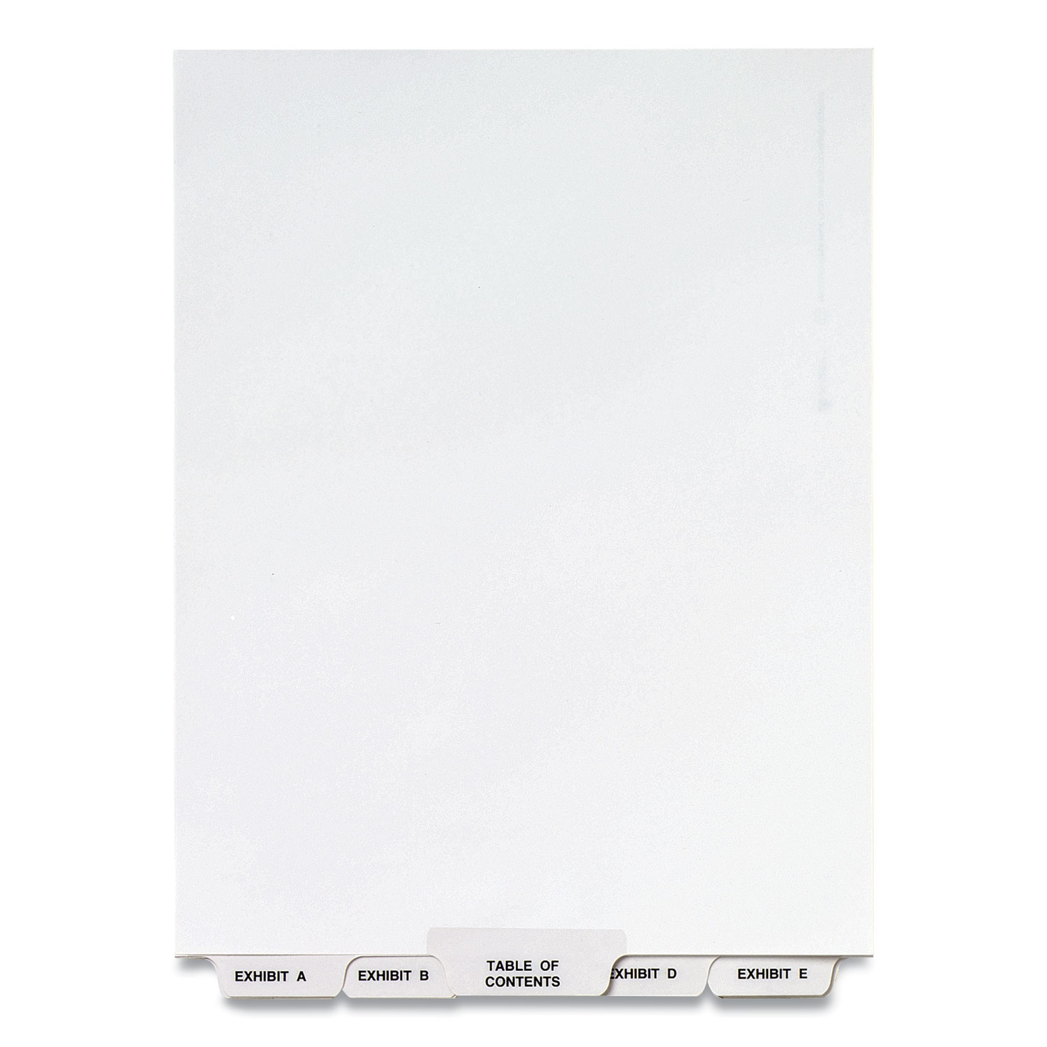 Preprinted Legal Exhibit Bottom Tab Index Dividers, Avery Style, 27-Tab, Exhibit A to Exhibit Z, 11 x 8.5, White, 1 Set