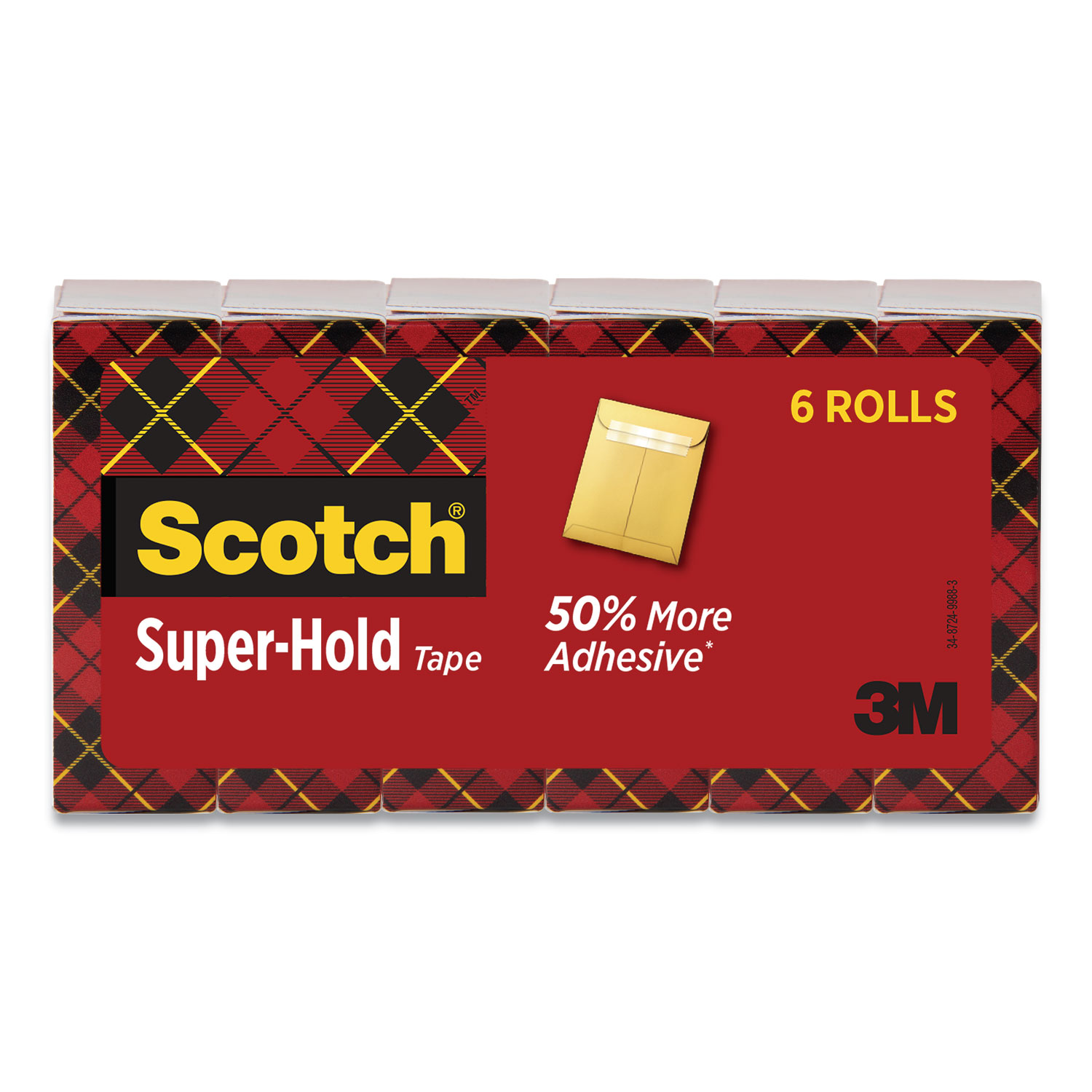  Scotch 700K6 Super-Hold Tape Refill, 1 Core, 0.75 x 27.77 yds, Transparent, 6/Pack (MMM700K6) 
