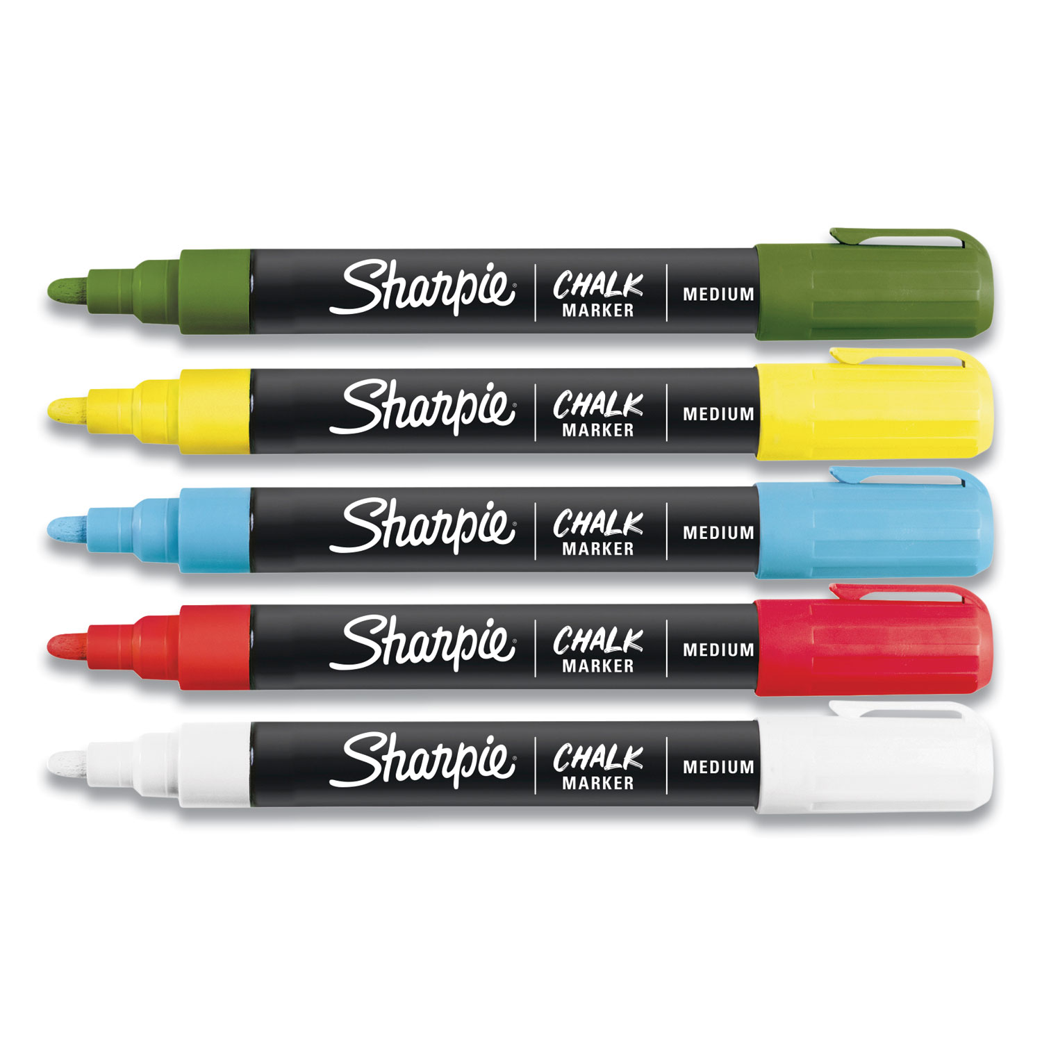  Sharpie 2103011 Wet-Erase Chalk Marker, Medium Bullet Tip, Assorted, 5/Pack (SAN2103011) 