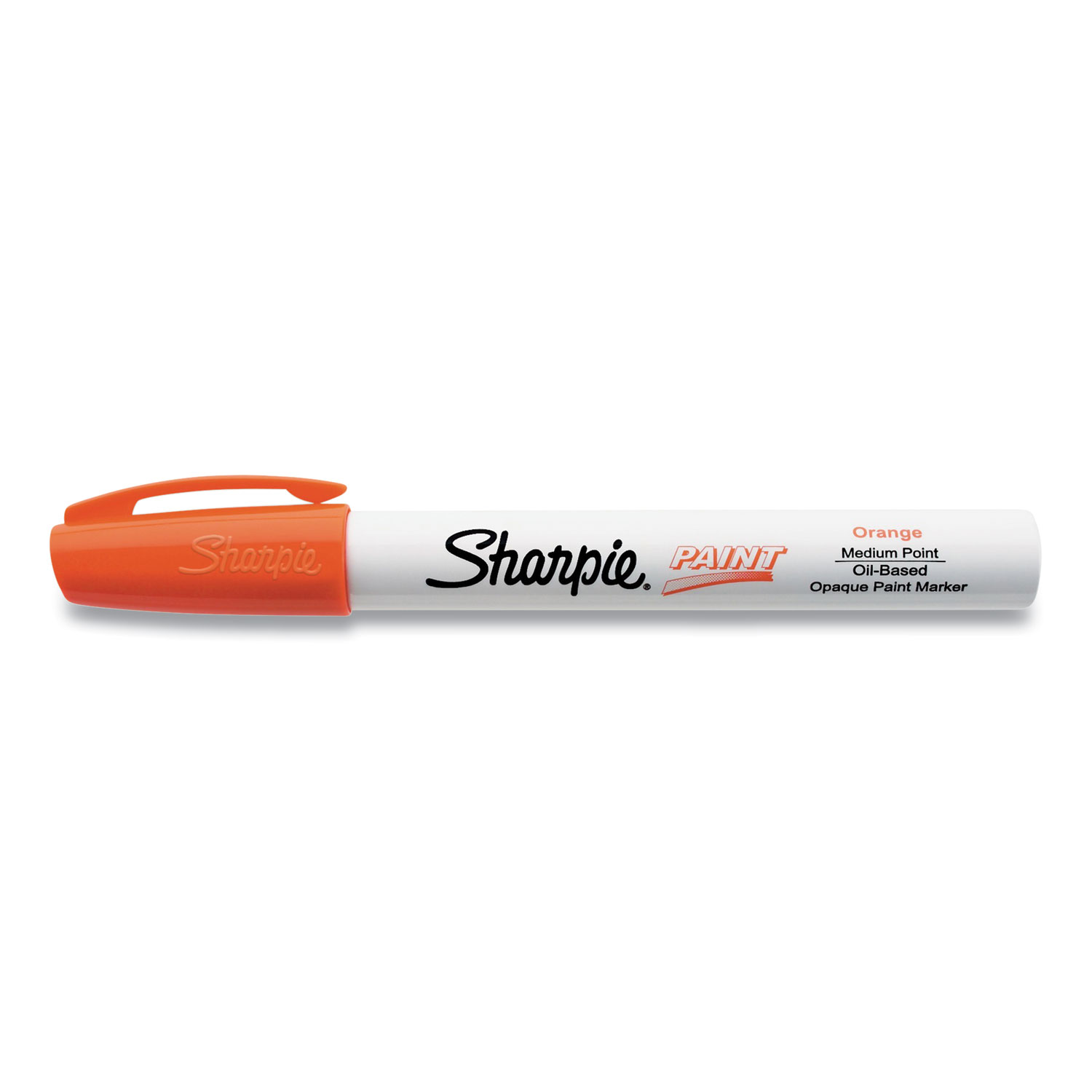 Sharpie® Permanent Paint Marker, Medium Bullet Tip, Orange, 12/Pack