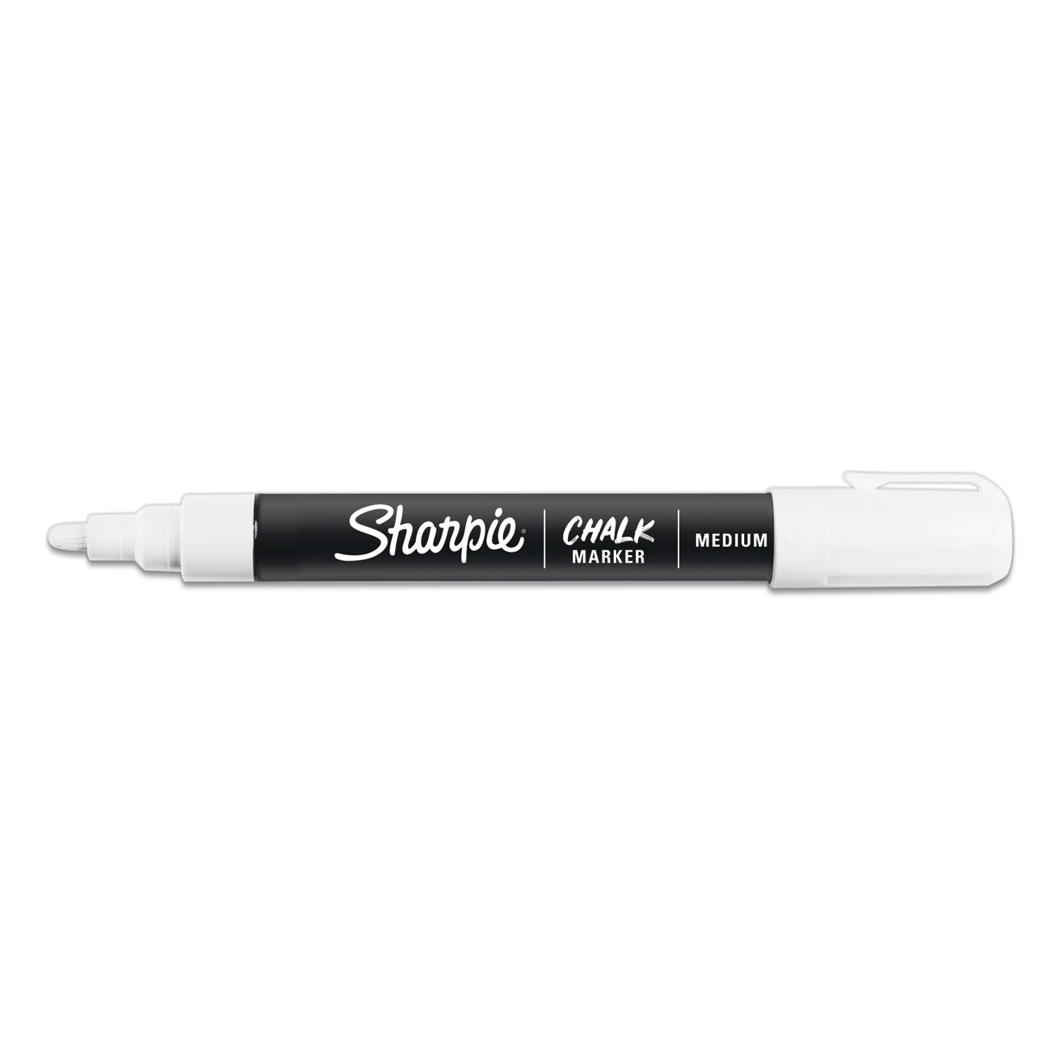 Sharpie® Wet-Erase Chalk Marker, Medium Bullet Tip, White, 2/Pack