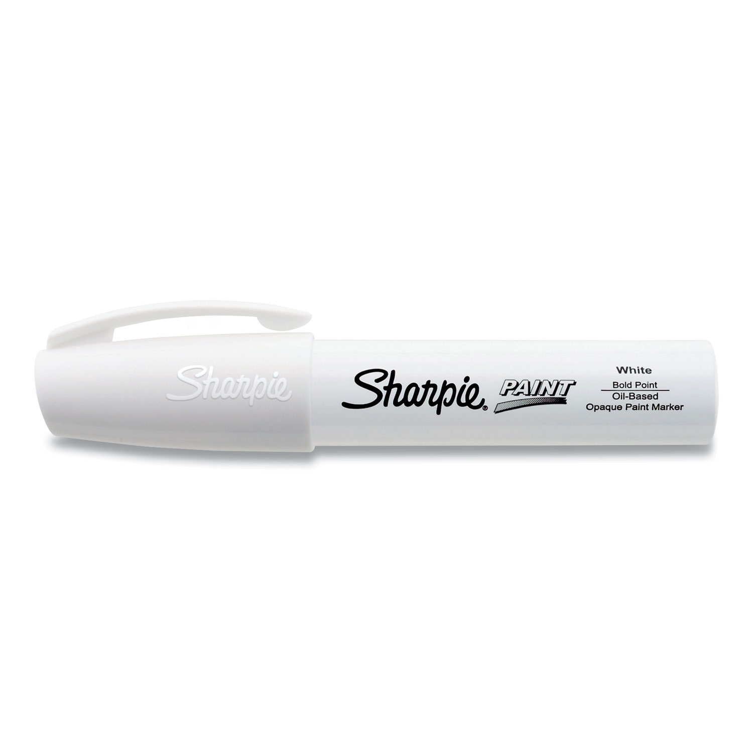 Sharpie® Permanent Paint Marker, Extra-Broad Chisel Tip, White, 6/Pack