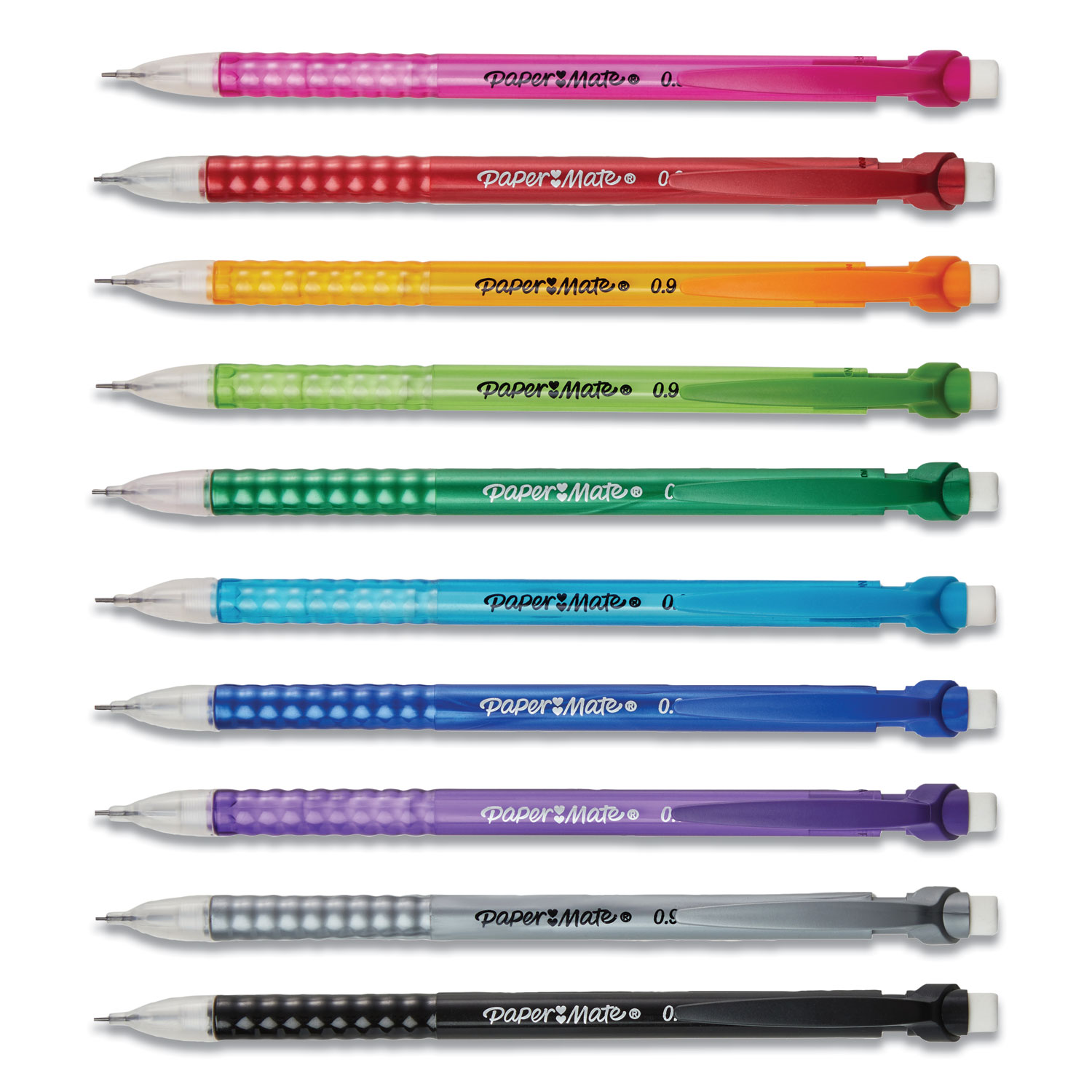  Paper Mate 2096296 Write Bros Mechanical Pencil, 0.9 mm, HB (#2), Black Lead, Assorted Barrel Colors, 24/Pack (PAP2096296) 