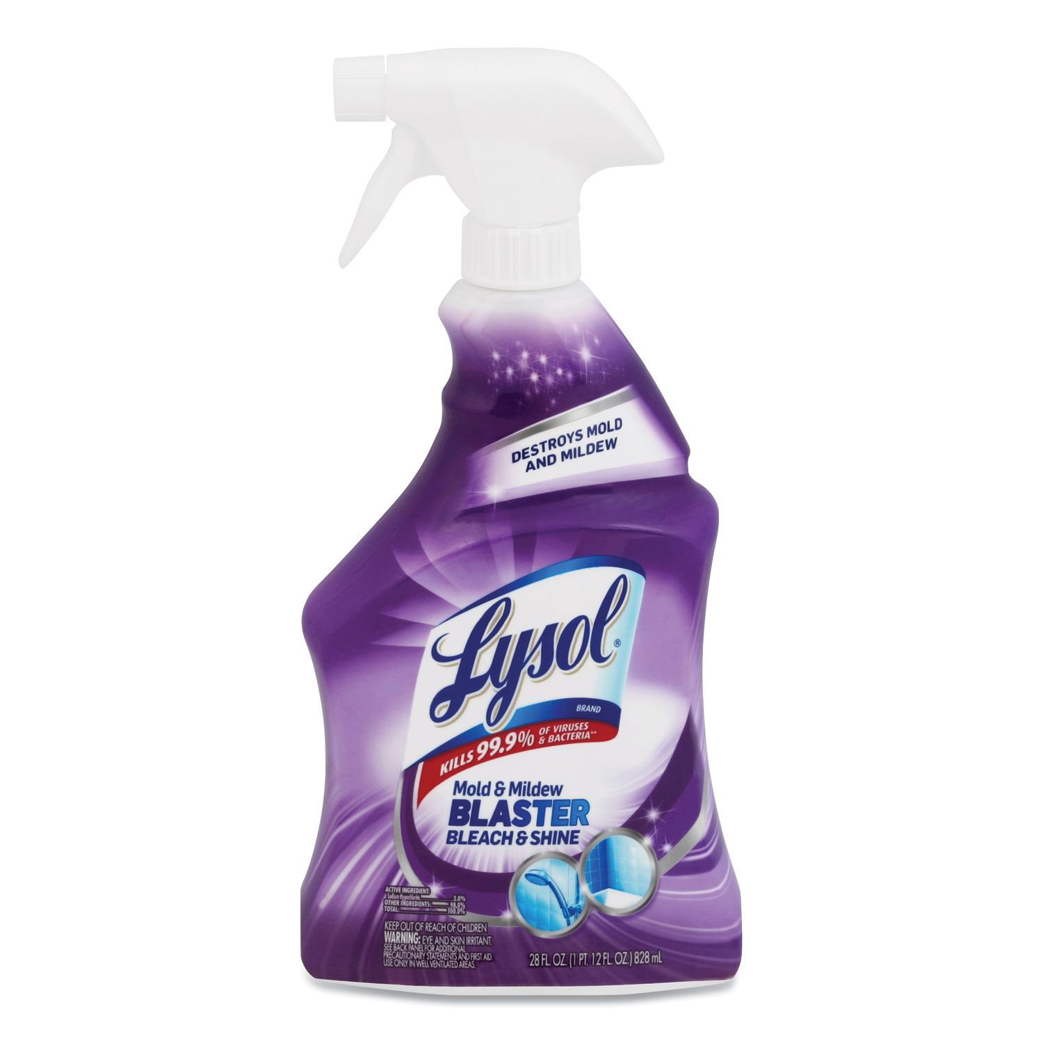  LYSOL Brand 19200-89953 Mold and Mildew Remover with Bleach, 28 oz Trigger Spray Bottle, 9/Carton (RAC89953CT) 