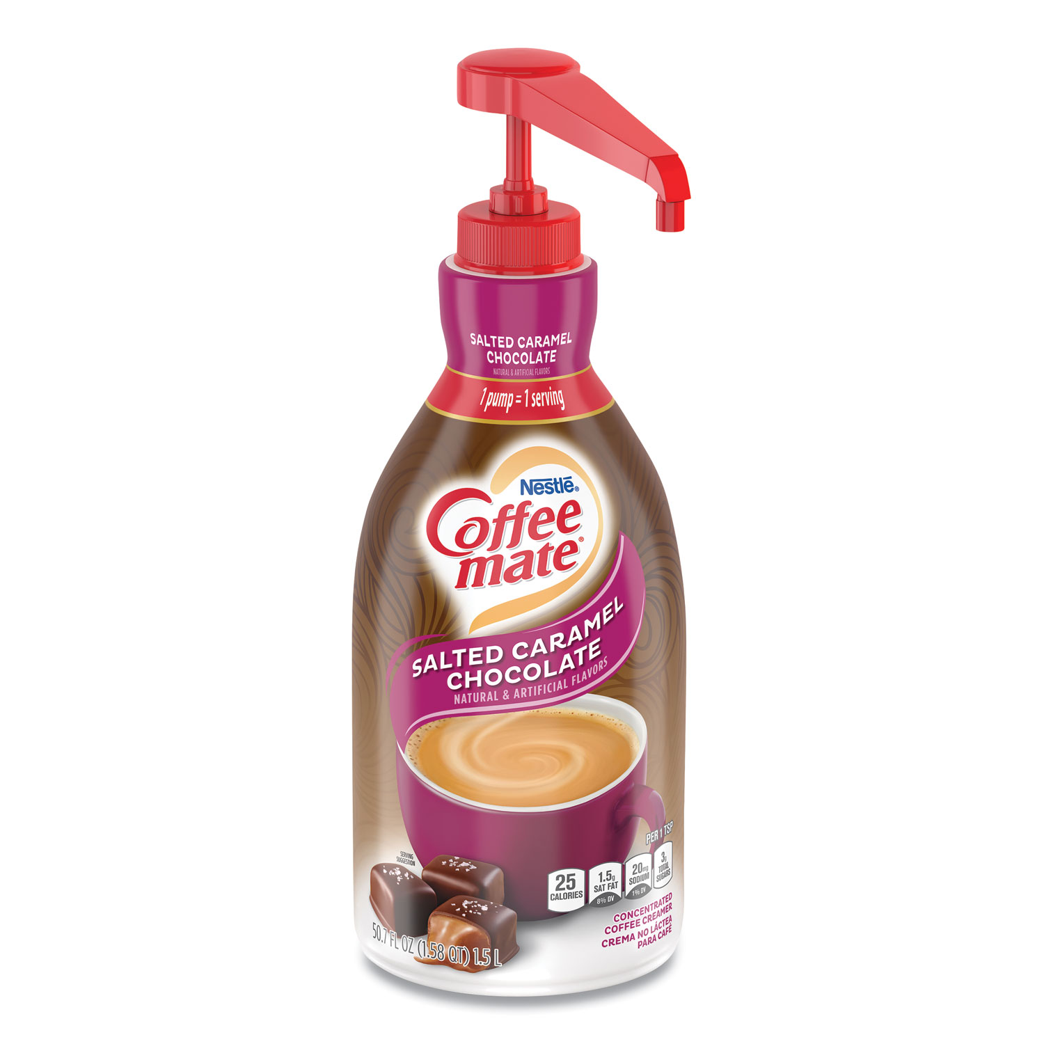 Coffee Mate French Vanilla Liquid Coffee Creamer 1.5 Liter Pump Dispenser