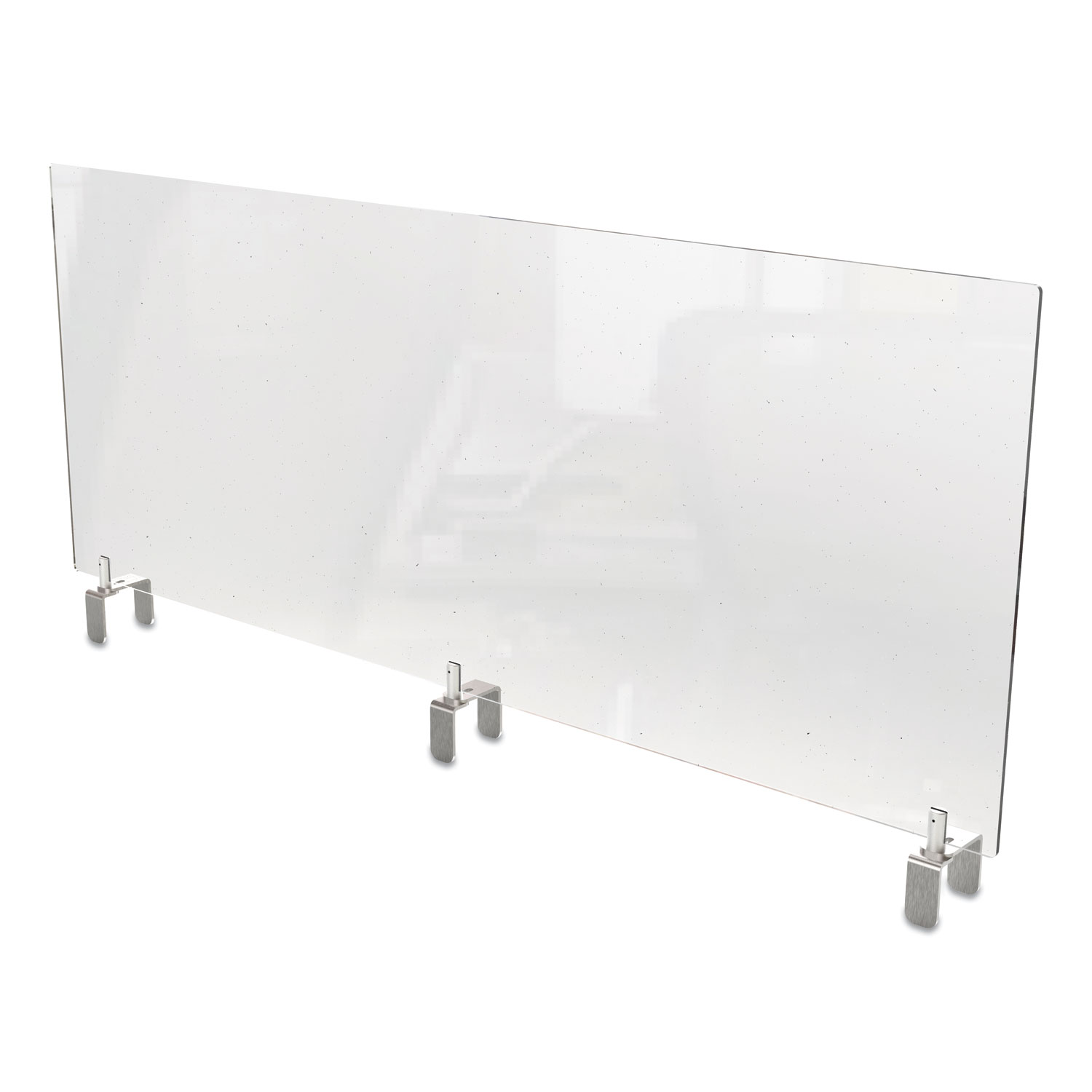  Ghent PEC1848-A Clear Partition Extender with Attached Clamp, 48 x 3.88 x 18, Thermoplastic Sheeting (GHEPEC1848A) 