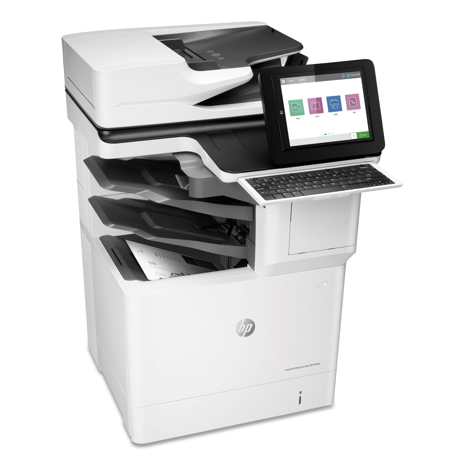  HP 7PS99A#BGJ LaserJet Enterprise Flow MFP M635z Multifunction Laser Printer, Copy/Fax/Print/Scan (HEW7PS99A) 
