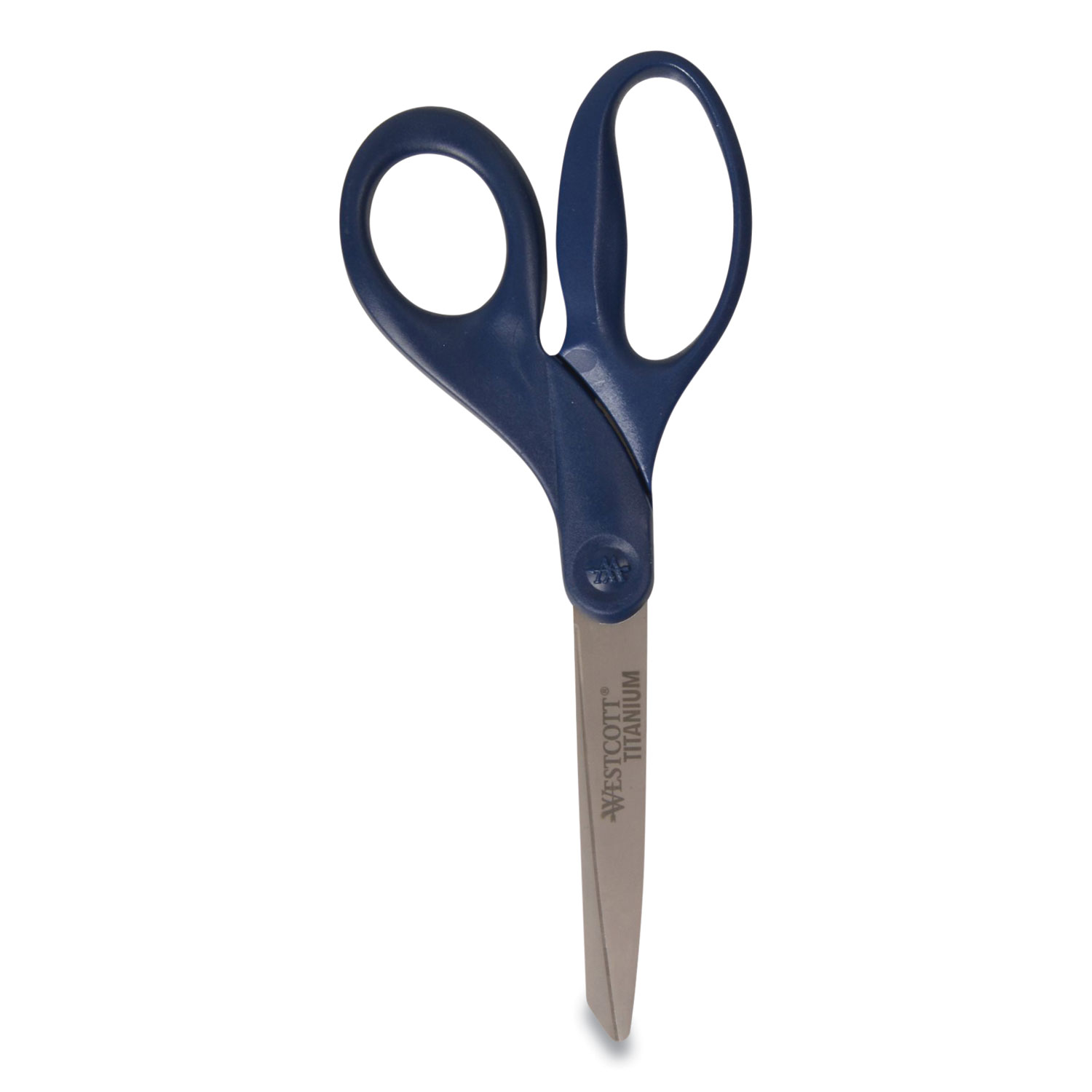 Westcott® Titanium Bonded Scissors, 8 Long, 3.5 Cut Length, Navy Straight Handle