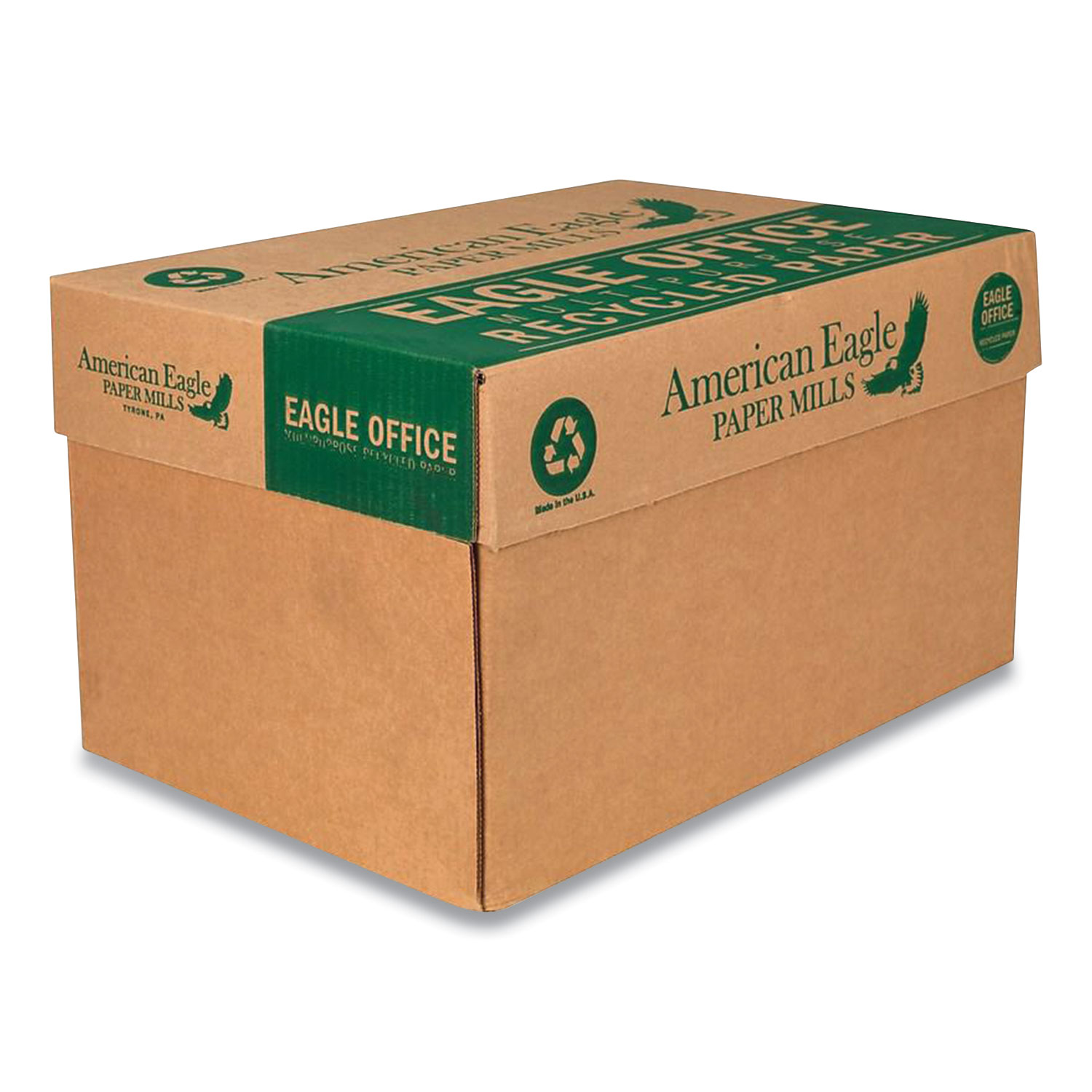 American Eagle Paper Mills® Recycled Multipurpose Paper, 92 Bright, 20 lb, 8.5 x 11, White, 500/Ream