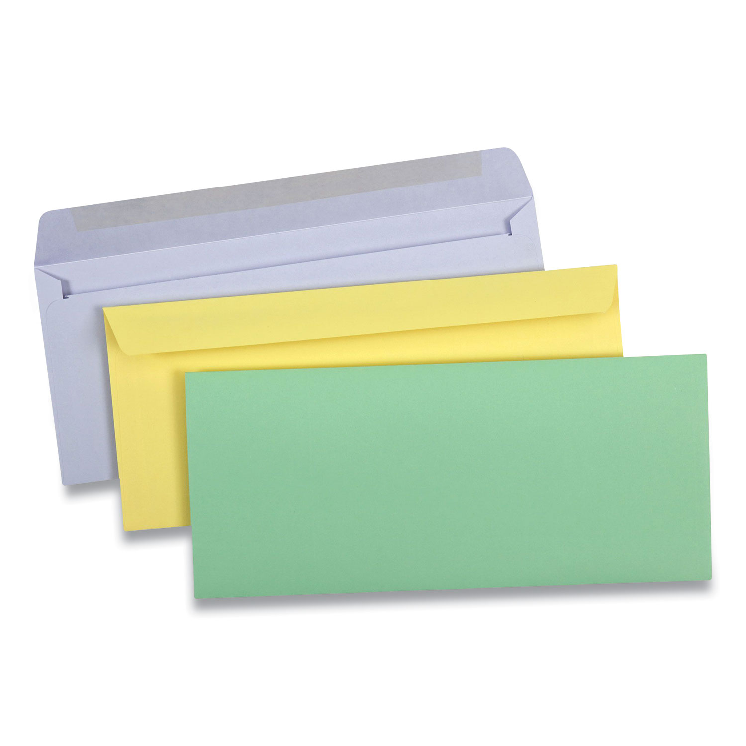 Ampad® #10 Envelopes, Square Flap, Gummed Closure, Assorted Pastel Colors, 18/Pack