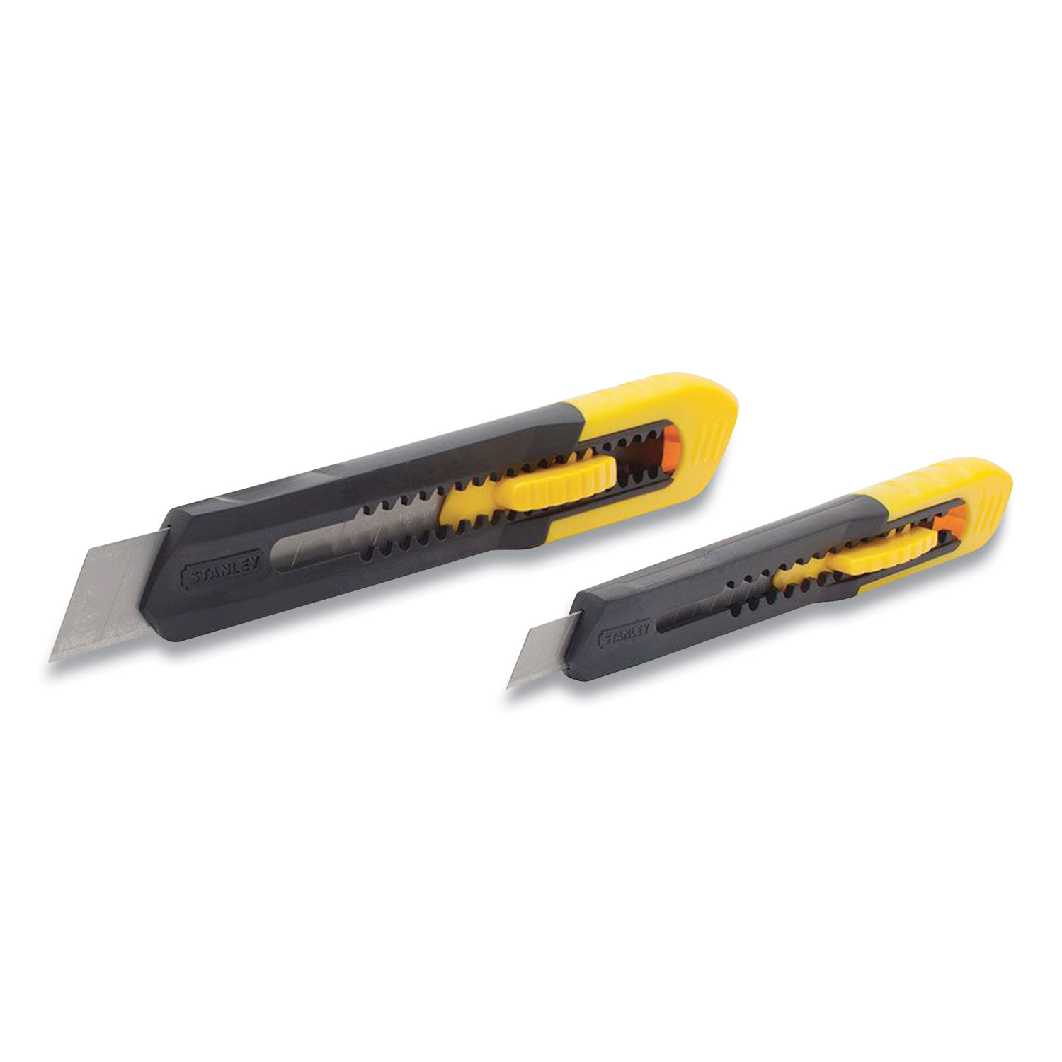  Stanley BOS-10-202 Two-Pack Quick Point Snap Off Blade Utility Knife, 9 mm and 18 mm, Yellow/Black (BOS2722094) 