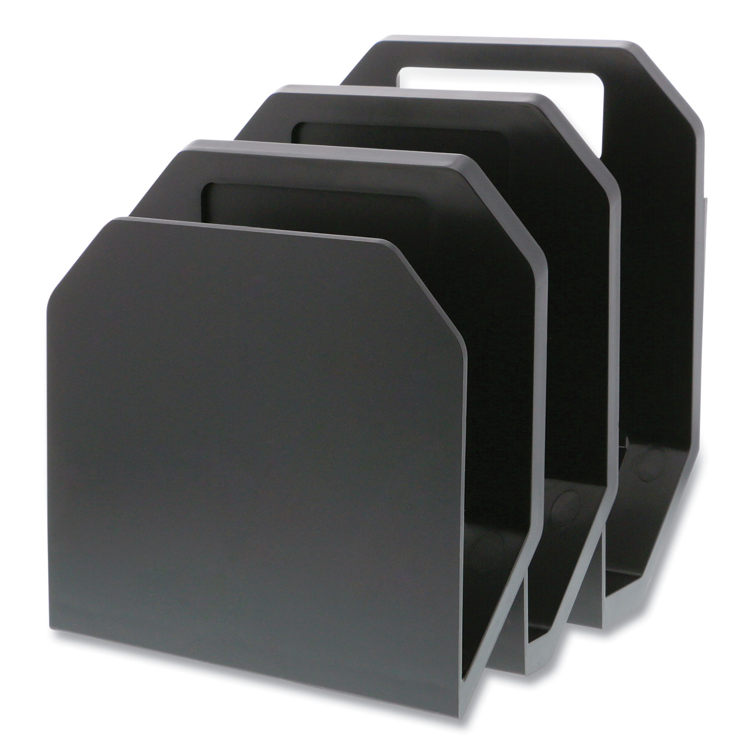  Bostitch KT-3FOLDER-BLK Konnect File Organizer, 3 Sections, Letter Size Files, 7.25 x 4 x 9.25, Black (BOS24340005) 