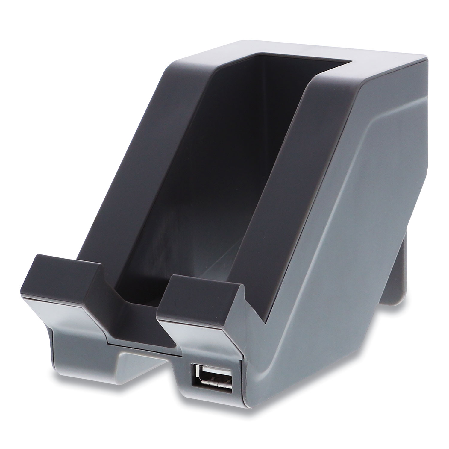  Bostitch KT-PHONE-GRAY Konnect Plastic Phone Dock with USB Port, For Use With Phones and Tablets, 3 x 3.5 x 5, Gray (BOS24340010) 