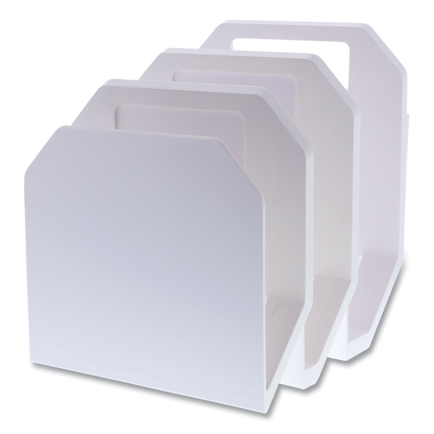  Bostitch KT-3FOLDER-WHT Konnect File Organizer, 3 Sections, Letter Size Files, 7.25 x 4 x 9.25, White (BOS24357582) 