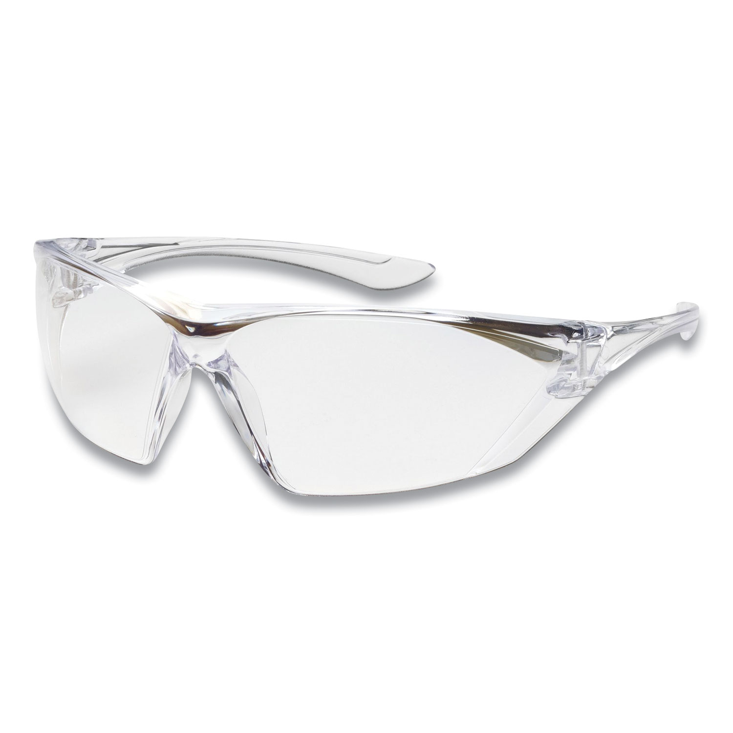 Bouton® Bullseye Rimless Safety Glasses, Anti-Fog, Anti-Scratch, Clear Lens, Clear Frame