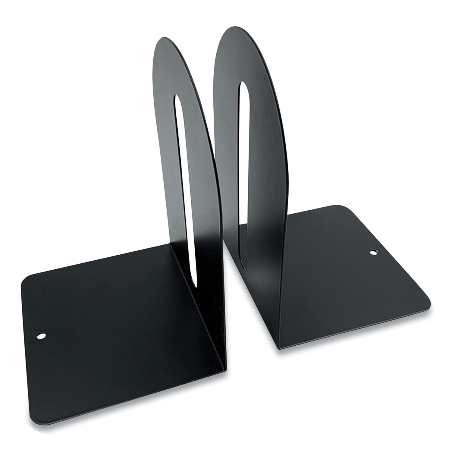 Huron Steel Bookends, Fashion Style, 5.5 x 4.75 x 7.25, Black
