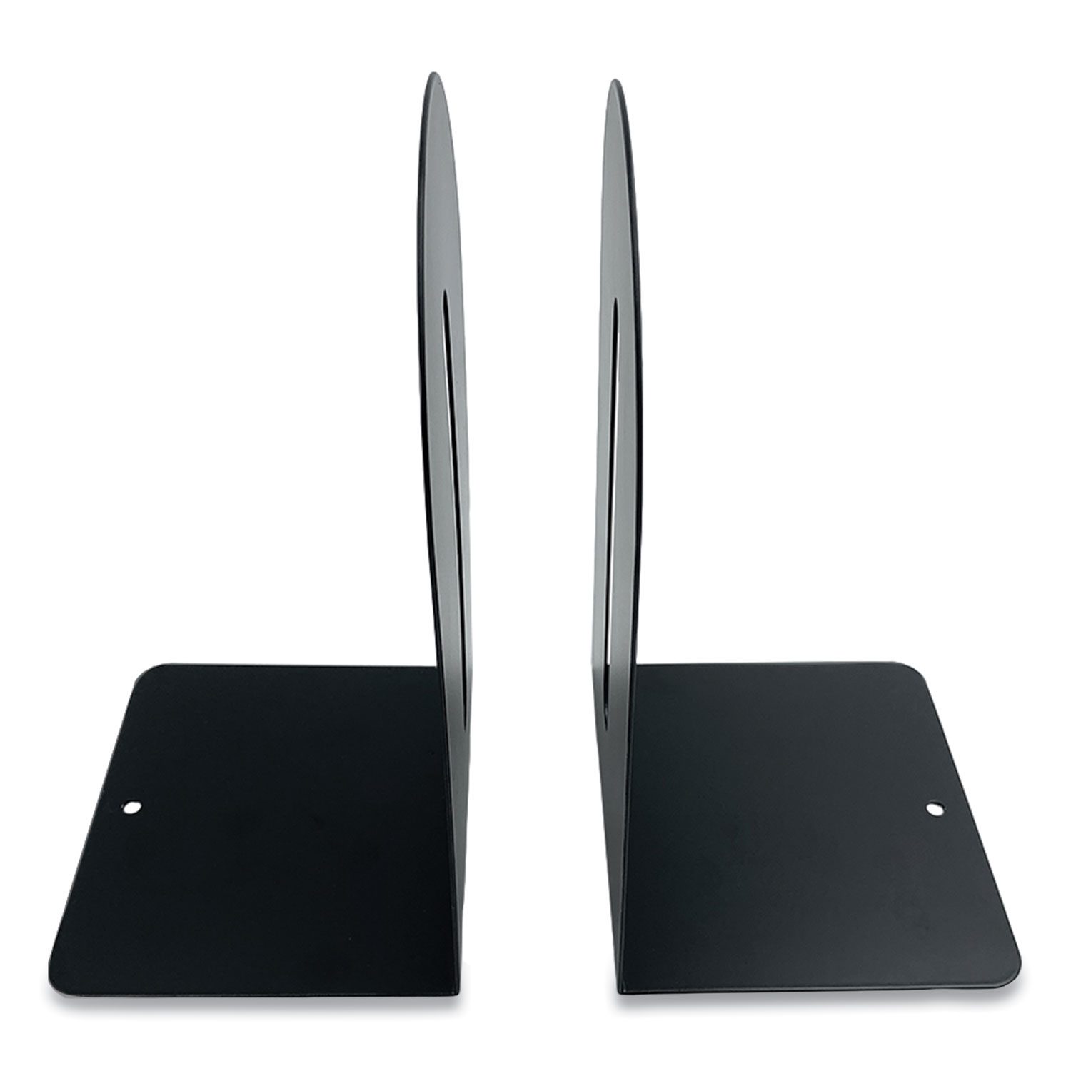 Huron Steel Bookends, Fashion Style, 4.75 x 5.5 x 9, Black
