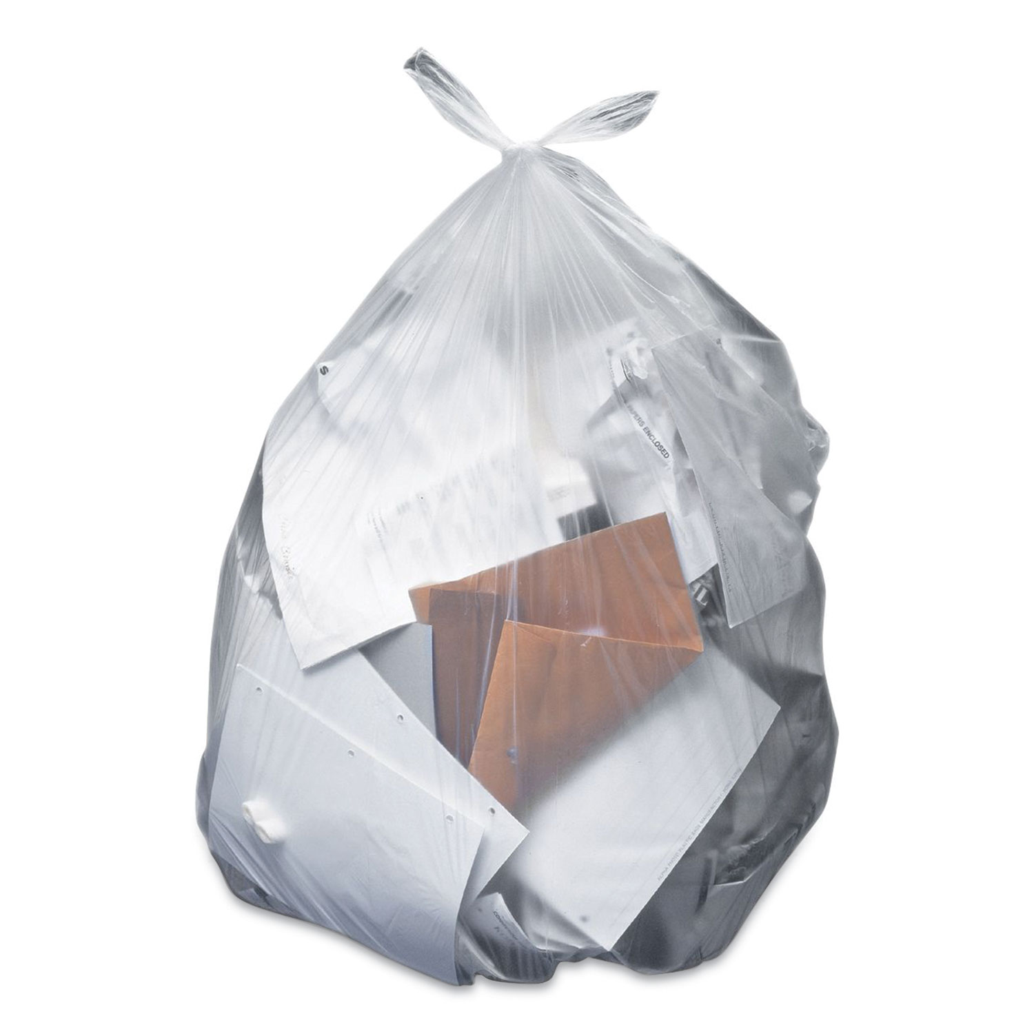 60 Gallon White Heavy Duty Trash Bags - 0.9 Mil