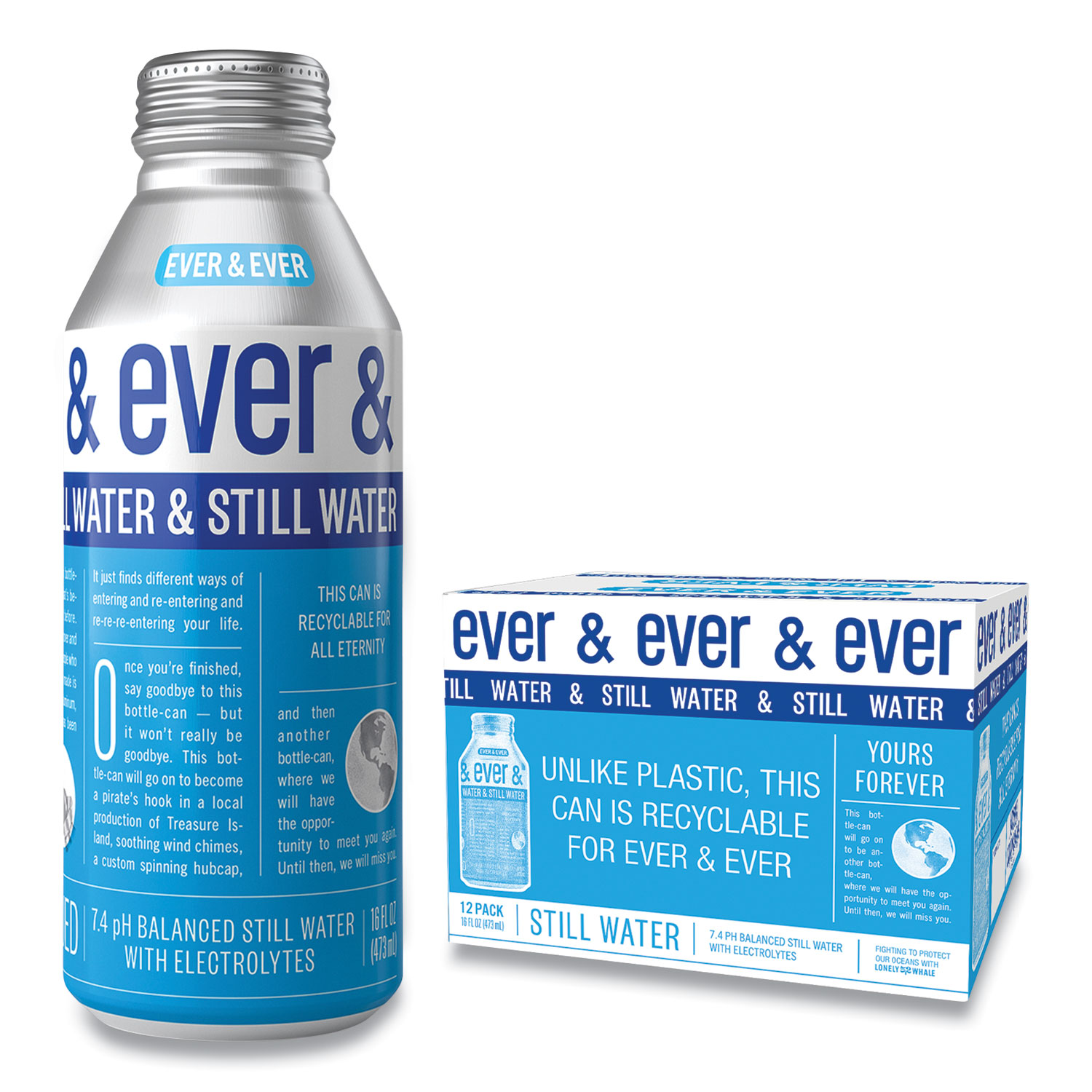 Ever & Ever Reverse Osmosis Still Water, 16 oz Bottle, 12/Carton