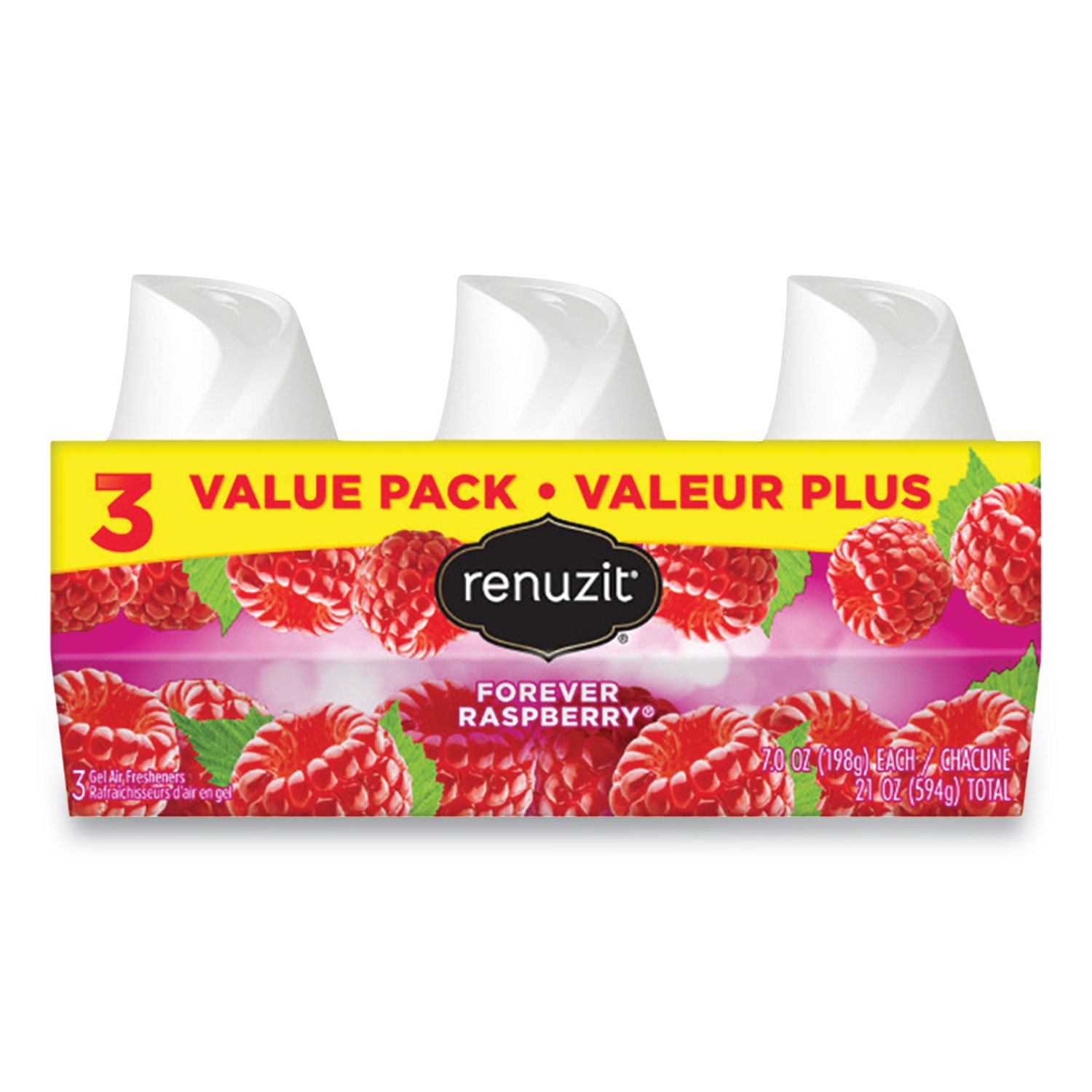Renuzit® Adjustables Air Freshener, Forever Raspberry, Solid, 7 oz, 3/Pack