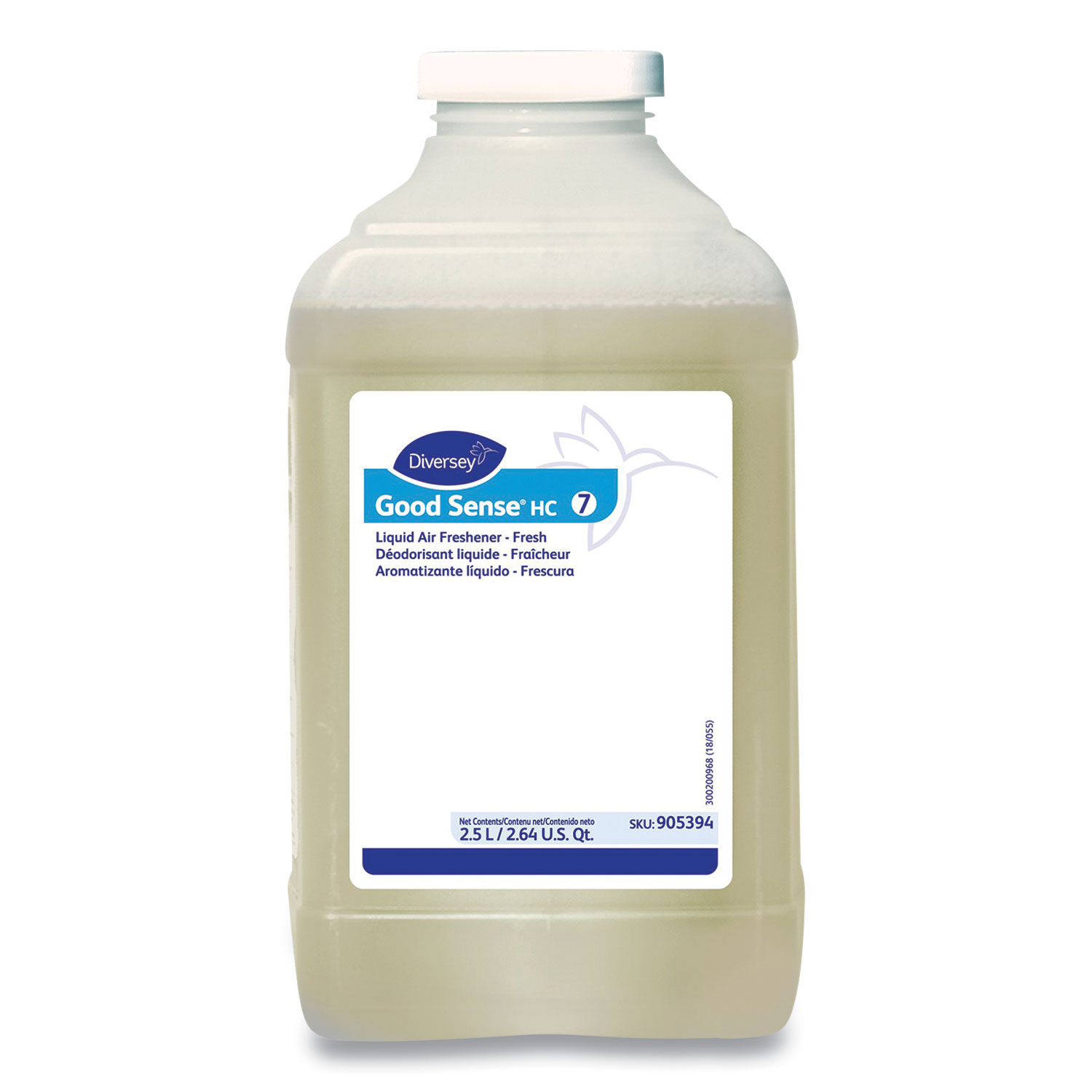  Diversey 905394 Good Sense HC Liquid Air Freshener, Fresh Scent, 2,500 mL Bottle, 2/Carton (DVO812988) 