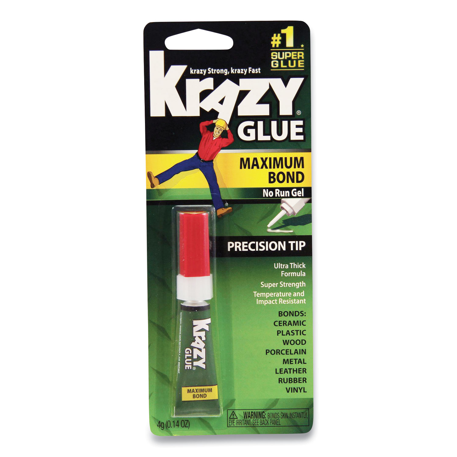  Krazy Glue KG48448MR Maximum Bond Krazy Glue, Precision Tip, 0.14 oz, Dries Clear (EPI391623) 