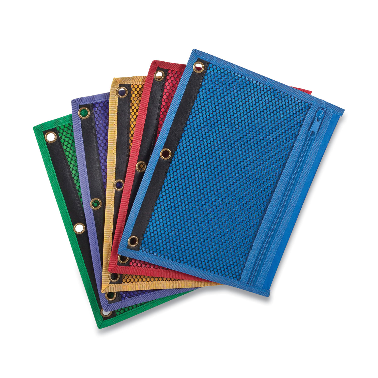 Centis® Mesh Binder Pockets, 10.5 x 7.5, Assorted Colors
