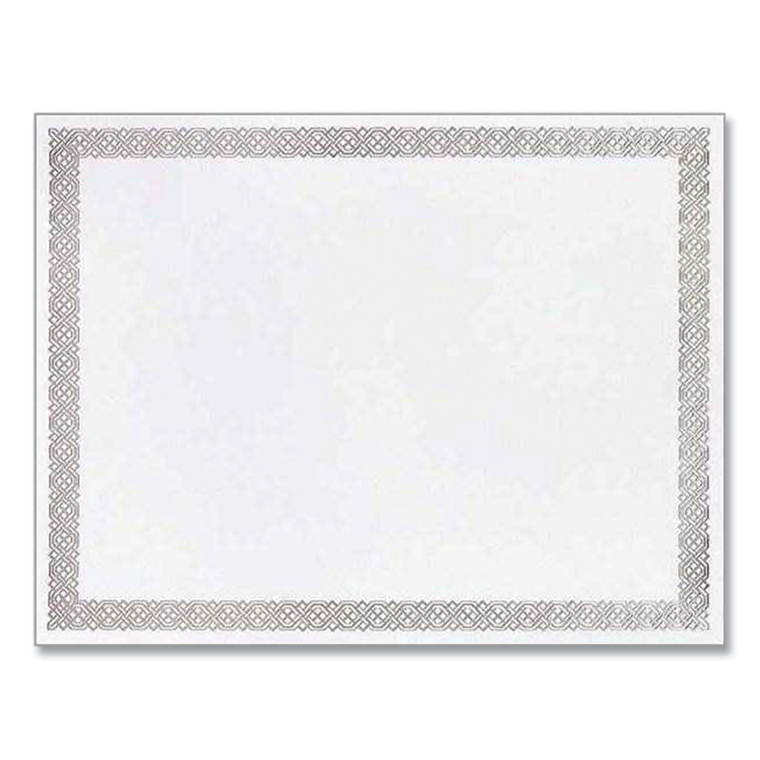  Great Papers! 963027S Foil Border Certificates, 8.5 x 11, Ivory/Silver, Braided, 15/Pack (GRP926454) 