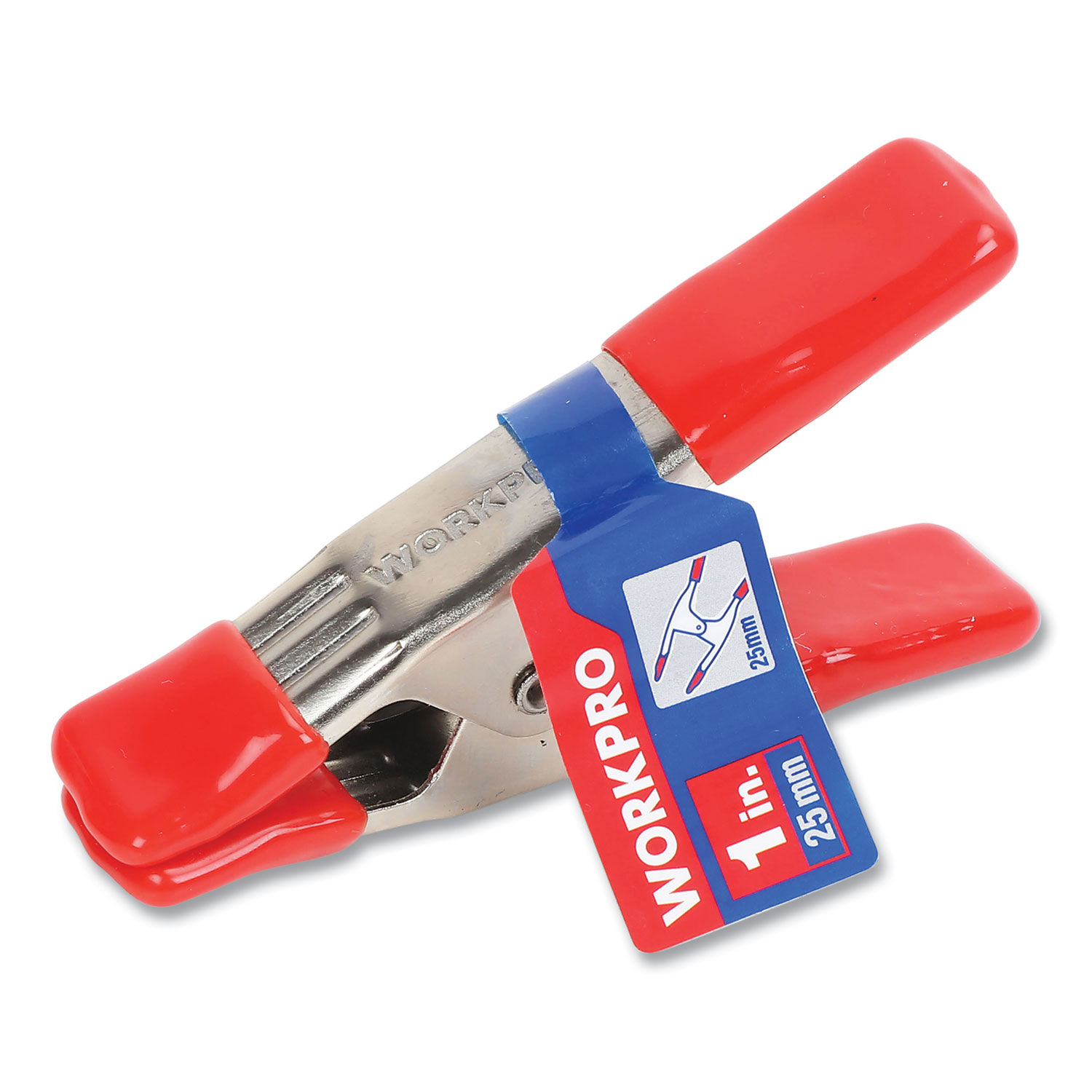 Workpro® Steel Spring Clamp, 1 Capacity, Zinc/Red