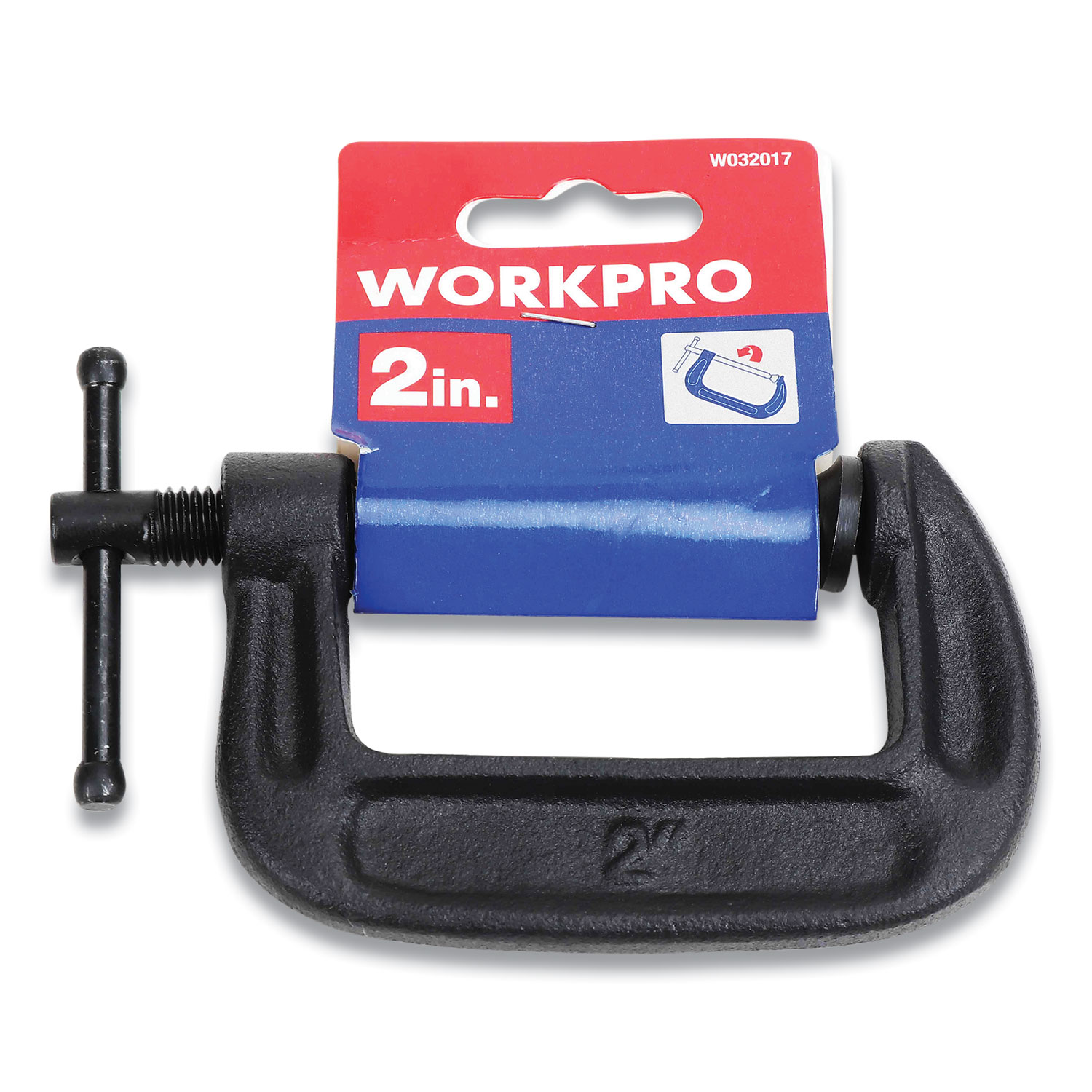 Workpro® Steel C-Clamp, 2 Capacity, Black
