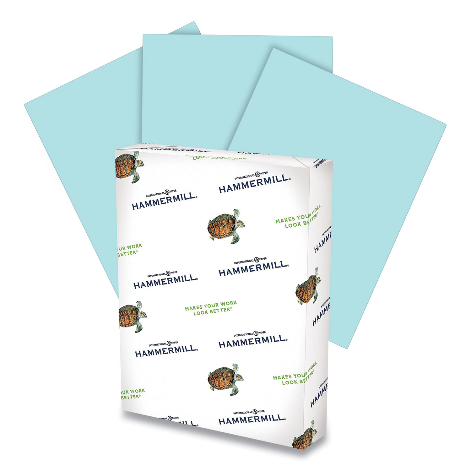 Hammermill® Colors Print Paper, 3-Hole, 20 lb, 8.5 x 11, Blue, 500/Ream