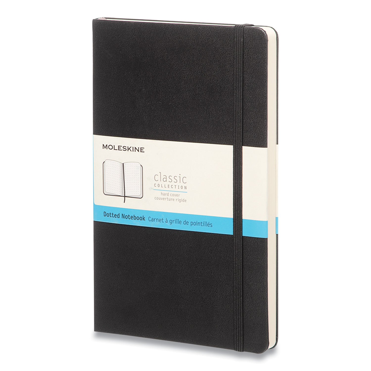 Moleskine® Classic Collection Hard Cover Notebook, Dotted Rule, Black Cover, 5 x 8.25, 70 Sheets