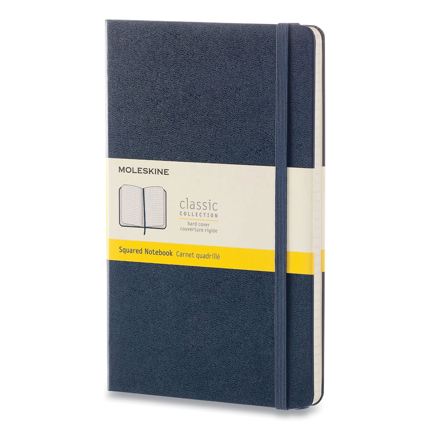 Moleskine® Classic Softcover Notebook, 1 Subject, Quadrille Rule, Sapphire Blue Cover, 6 x 9, 76 to 100 sheets