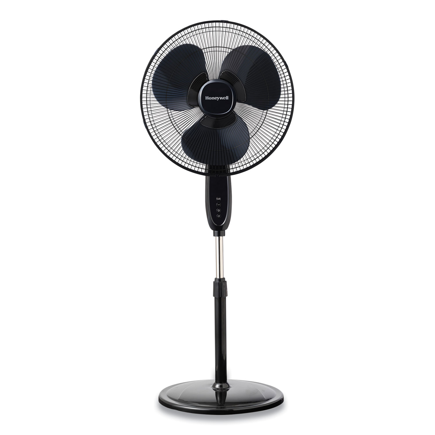 Honeywell Comfort Control Stand Fan, 16, 3 Speeds, Black