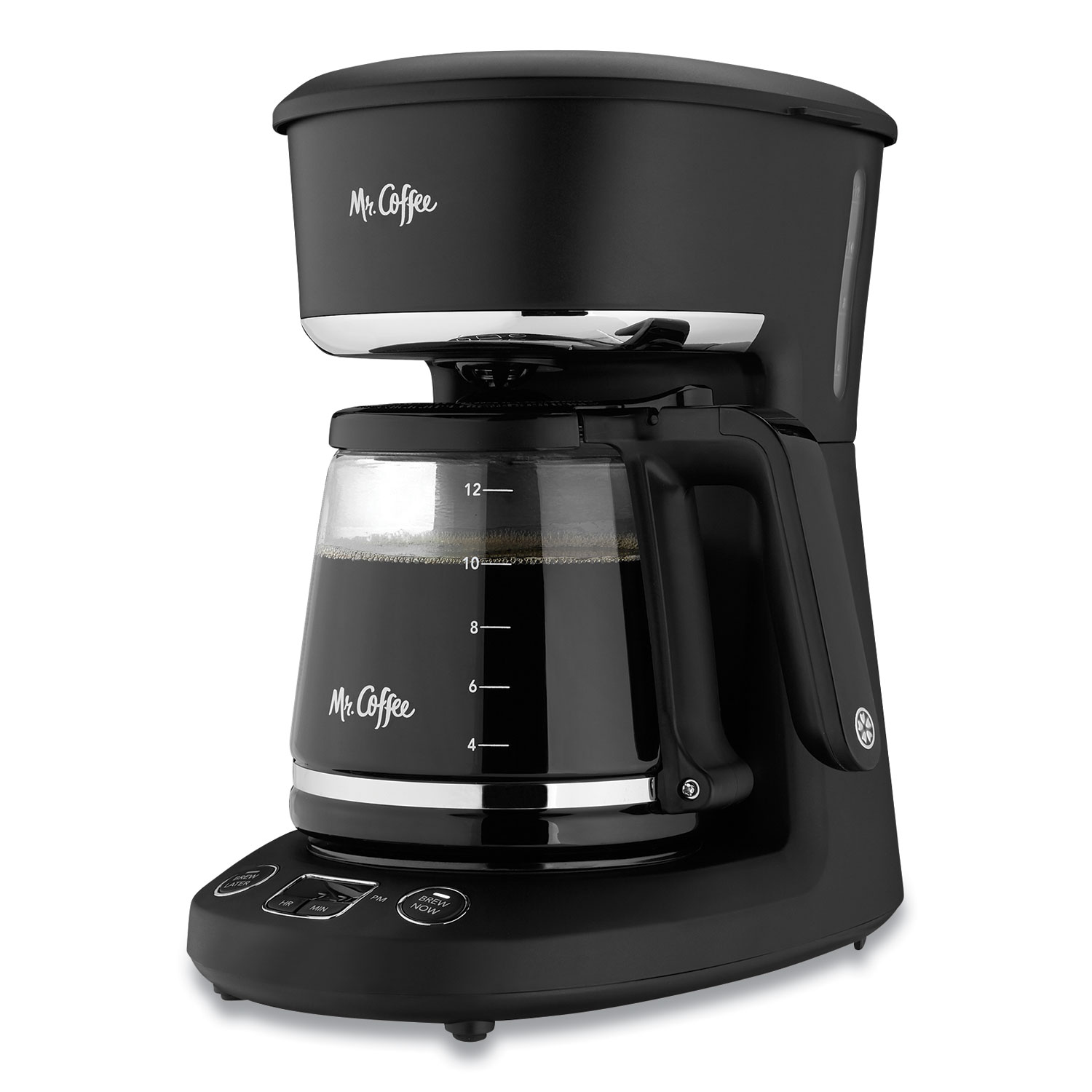  Mr. Coffee 2129432/2087908 12-Cup Programmable Automatic Coffee Maker, Black/Chrome (MFE24435563) 