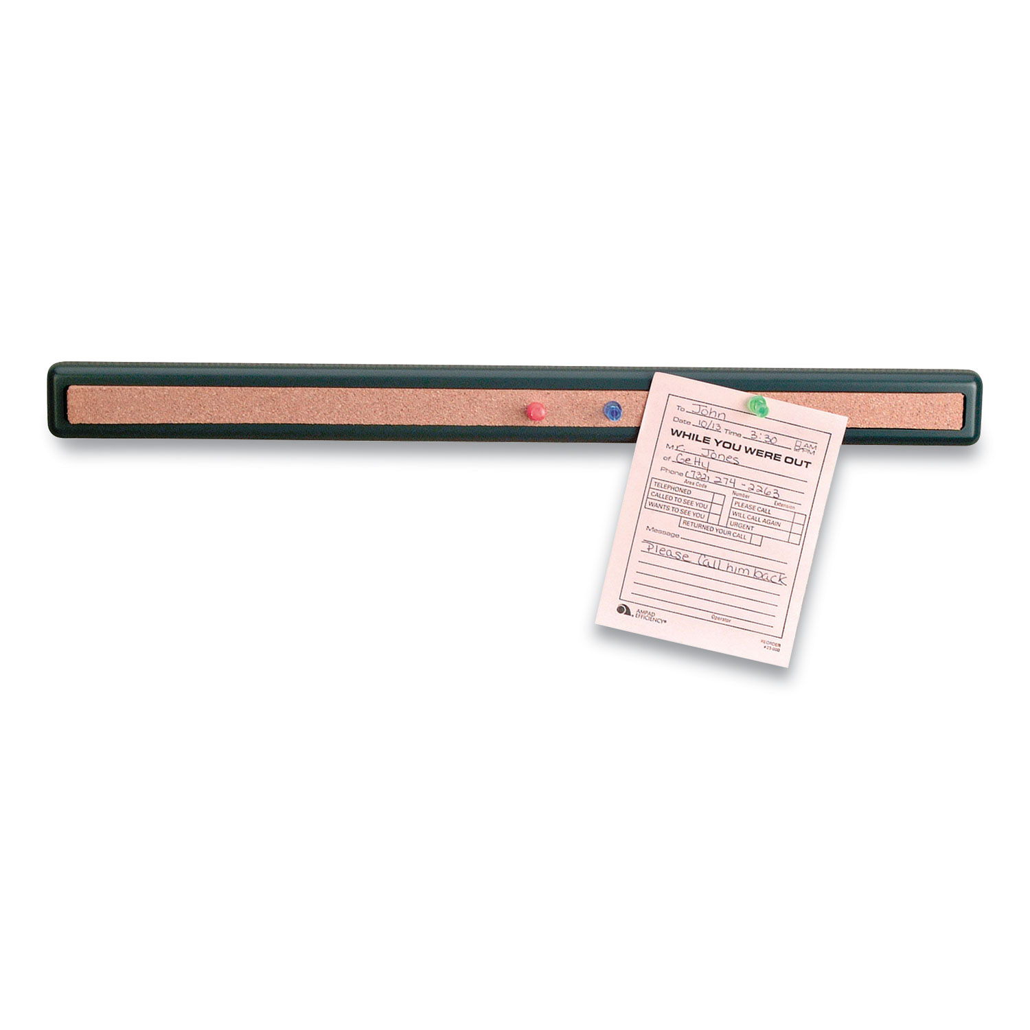 Officemate Verticalmate Plastic Cork Bar, 19 x 0.88 x 1.5, Gray