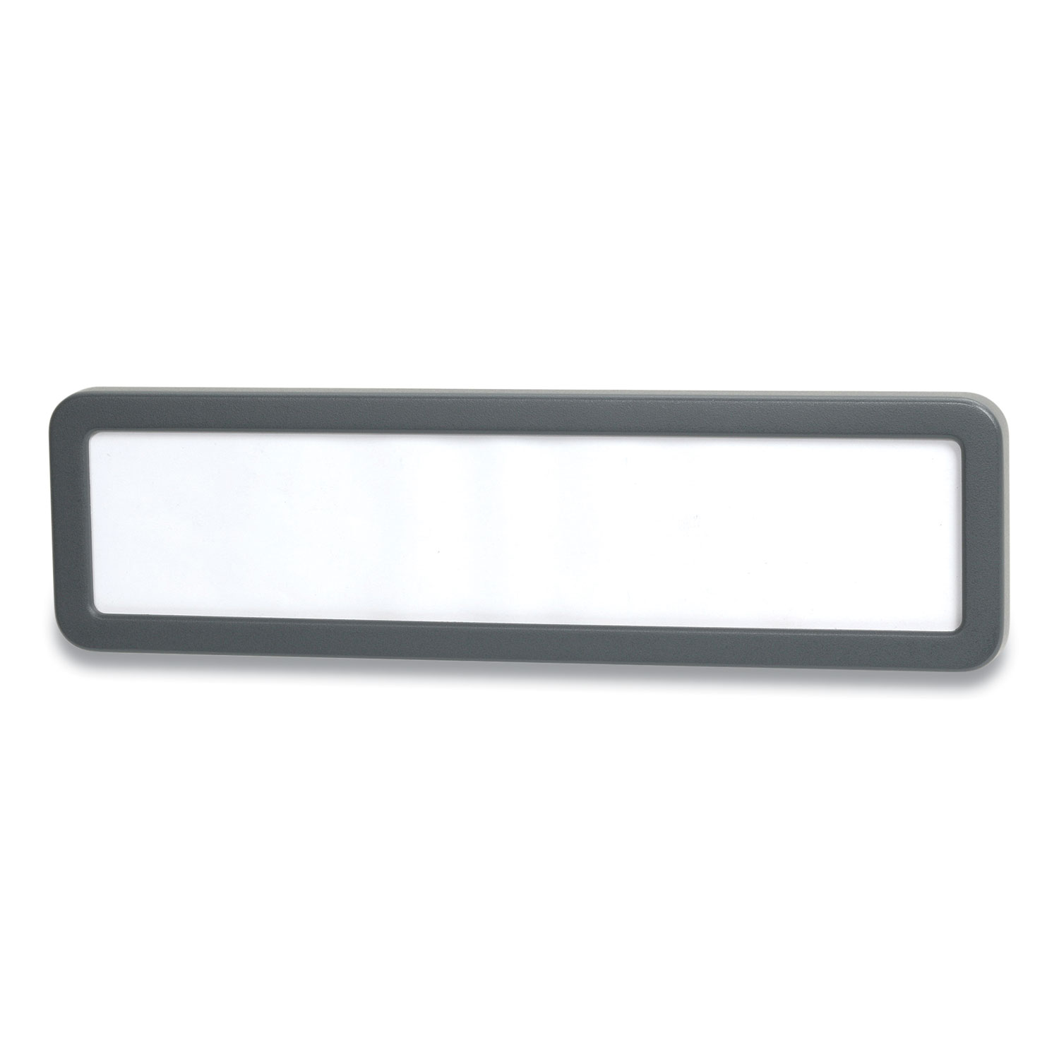 Officemate Verticalmate Plastic Name Plate, 9.25 x 0.88 x 2.63, Gray