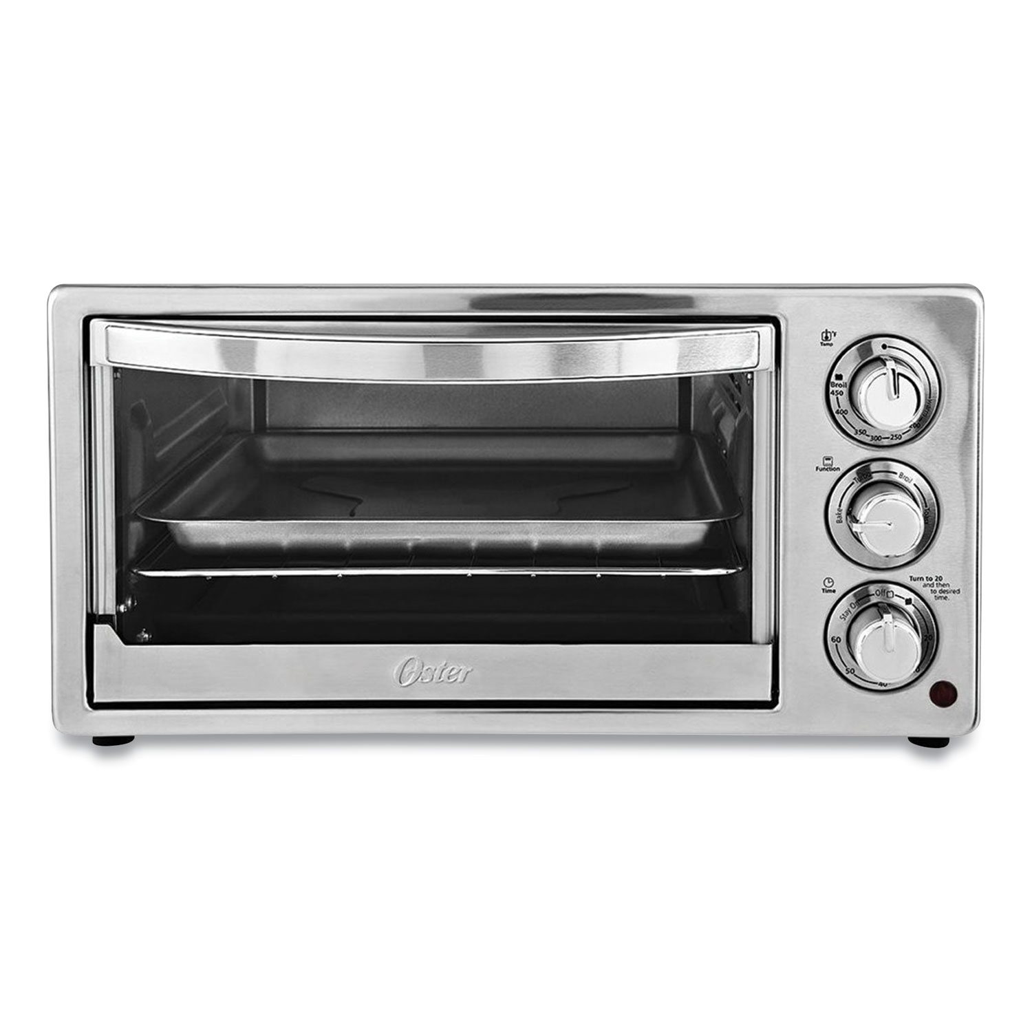 Oster® Convection Toaster Oven, 6-Slice, 16.8 x 13.1 x 9, Stainless Steel/Black