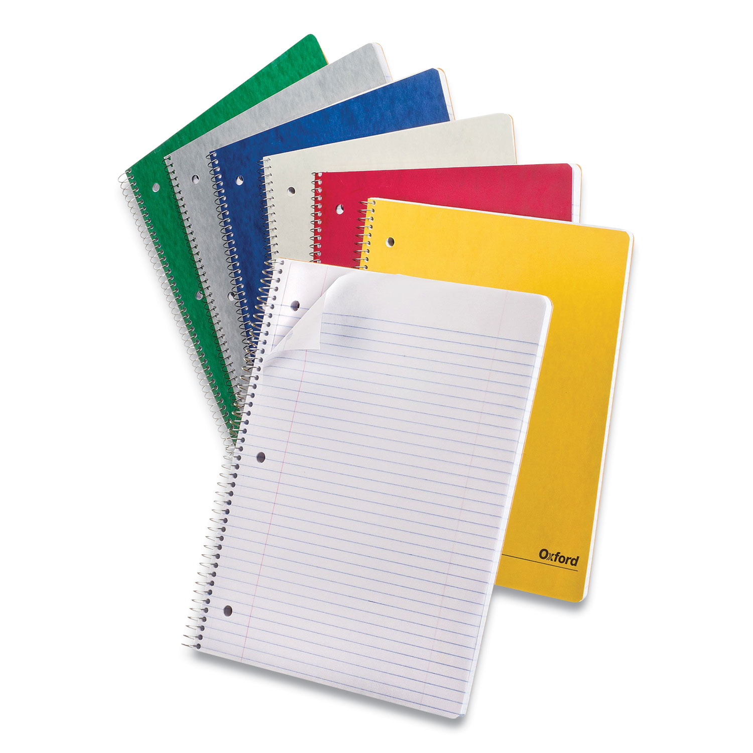 Oxford™ One-Subject Notebook, Medium/College Rule, Assorted Colors, 9 x 11, 100 Sheets, 6/Pack