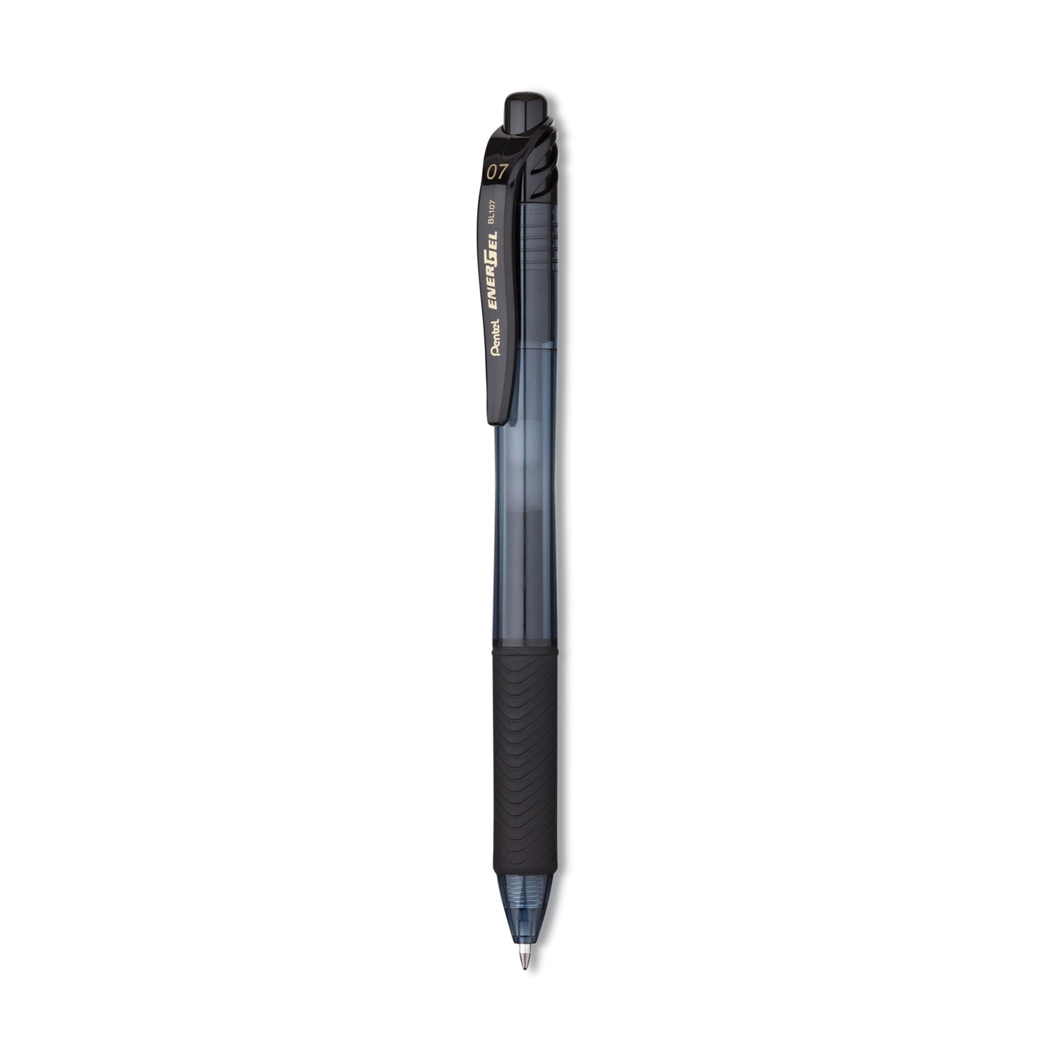 Pentel® EnerGel-X Retractable Gel Pen, Medium 0.7 mm, Black Ink/Barrel, 5/Pack