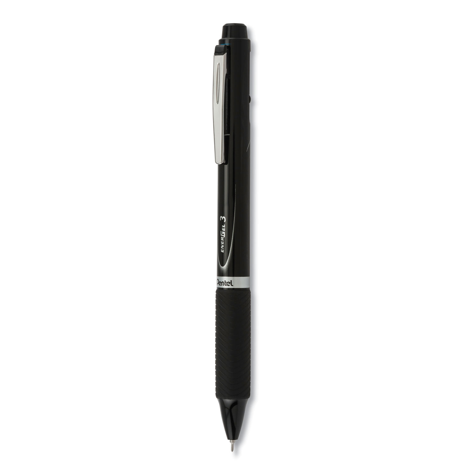  Pentel BLC35A EnerGel 3 Retractable Multi-Color Gel Pen, Fine 0.5 mm, Black/Blue/Red Ink, Black Barrel (PEN2722586) 