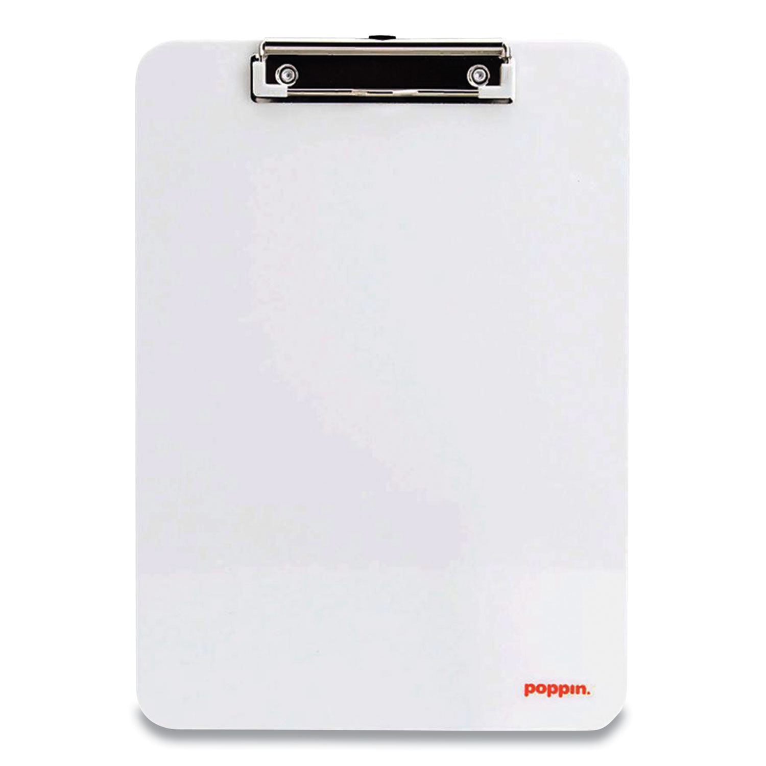 Poppin Plastic Clipboard, Holds 8.5 x 11 Sheets, White