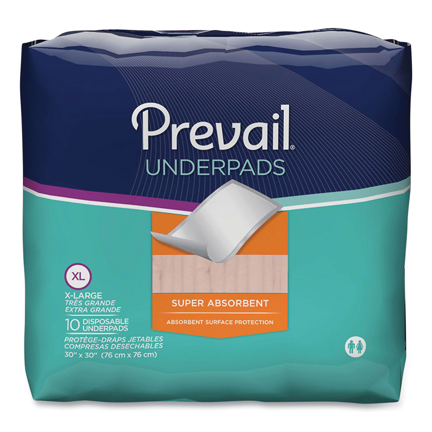  Prevail UP-100 Underpads, 30 x 30, White, 100/Carton (PVL2699302) 