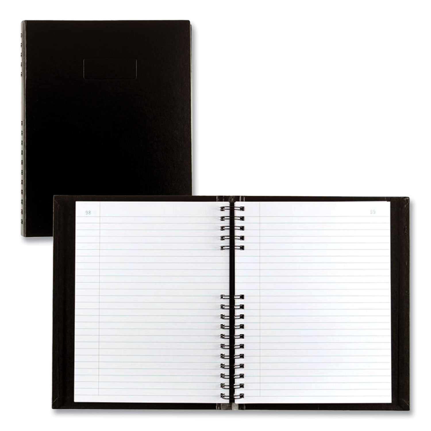 Blueline® AccountPro Records Register Book, Black Cover, 7.69 x 10.25, 300 White Pages